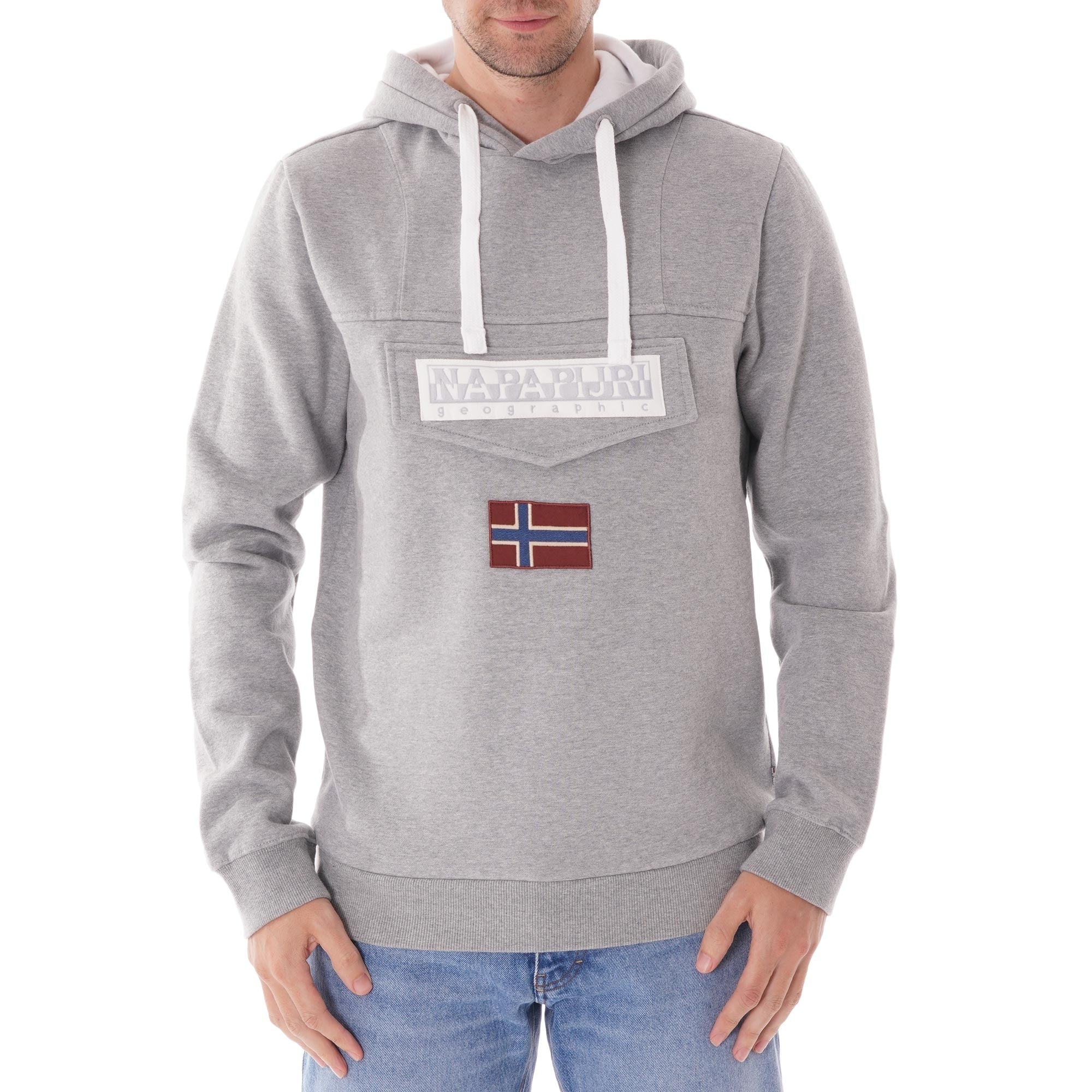 Napapijri Medium Grey Burgee Hoodie