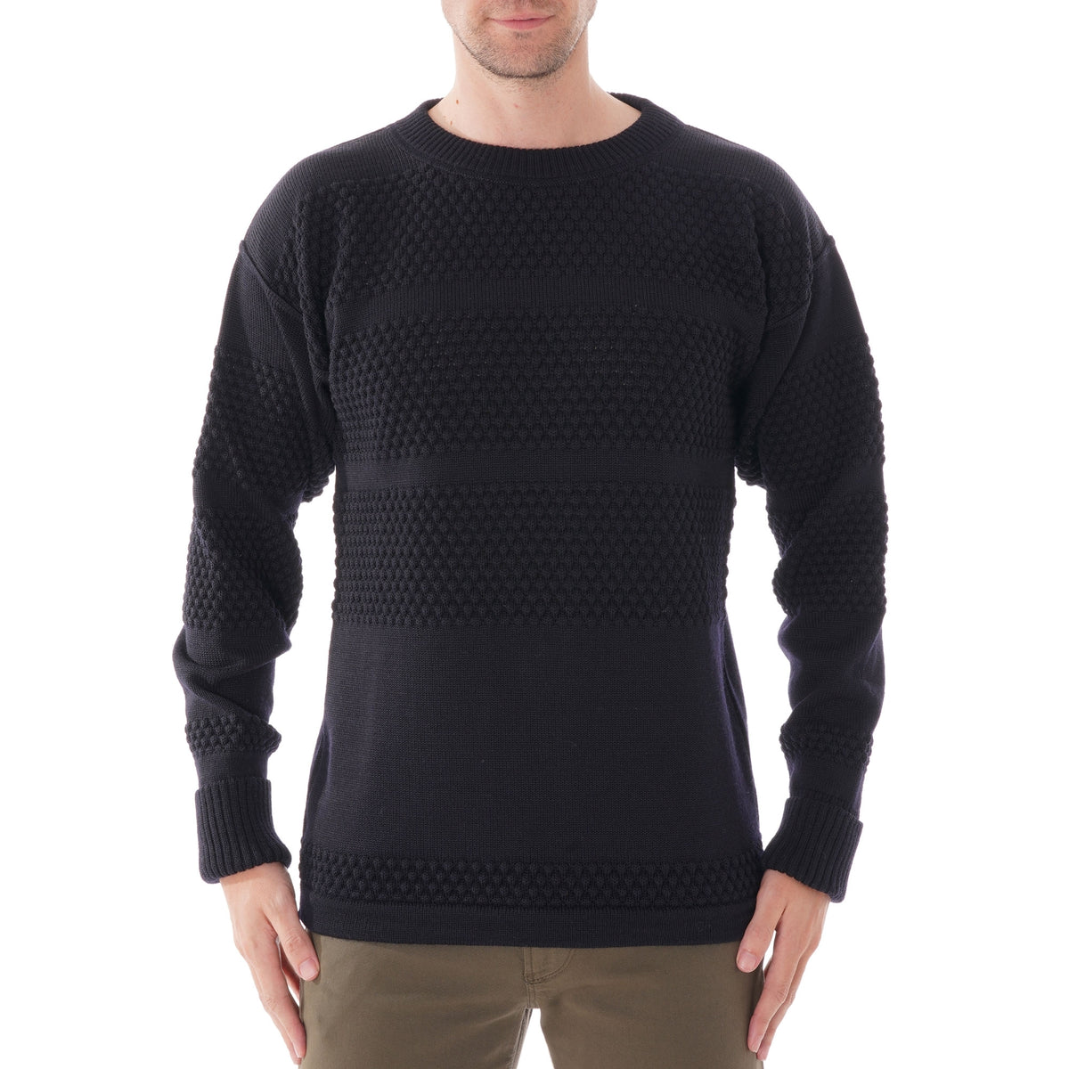 S.N.S Herning Fisherman Crewneck - Navy – Stuarts London
