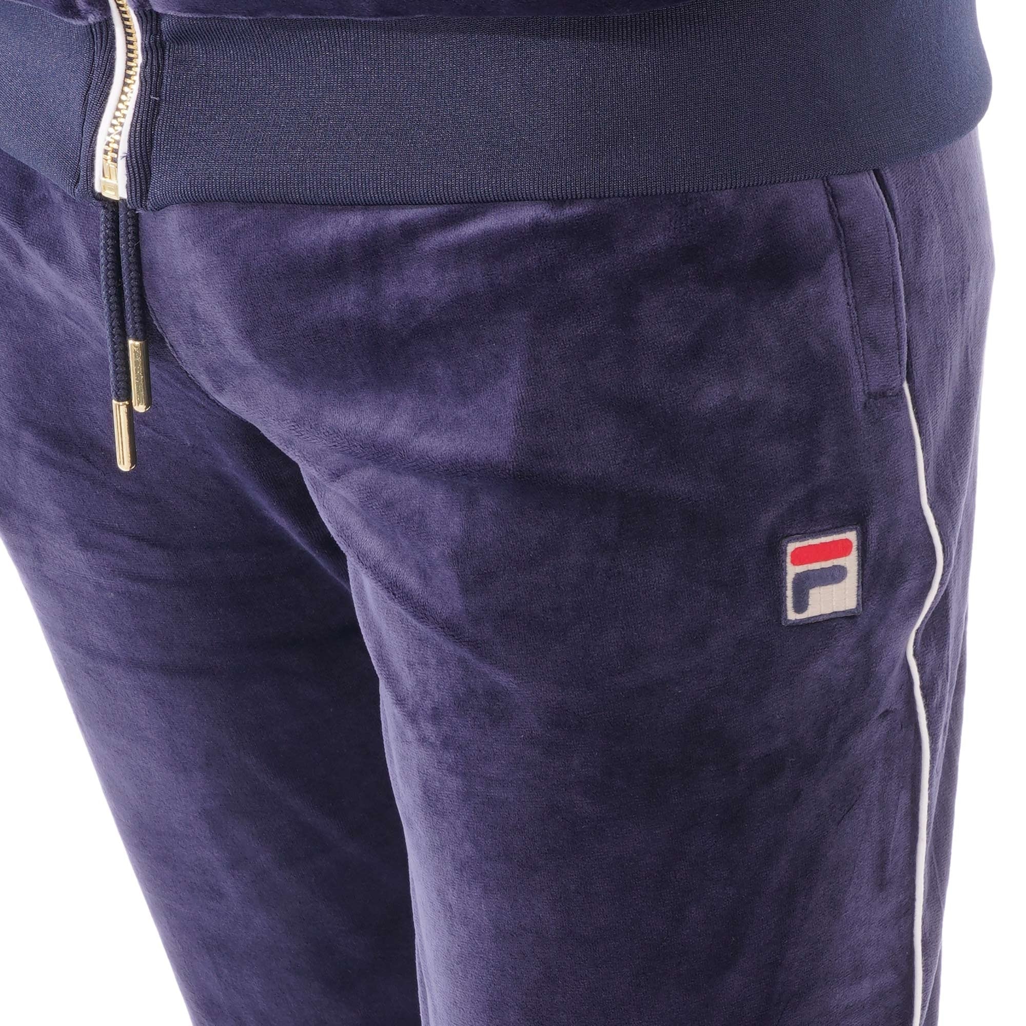 Fila Vintage Velour Cyrus Track Pants - Peacoat  & White