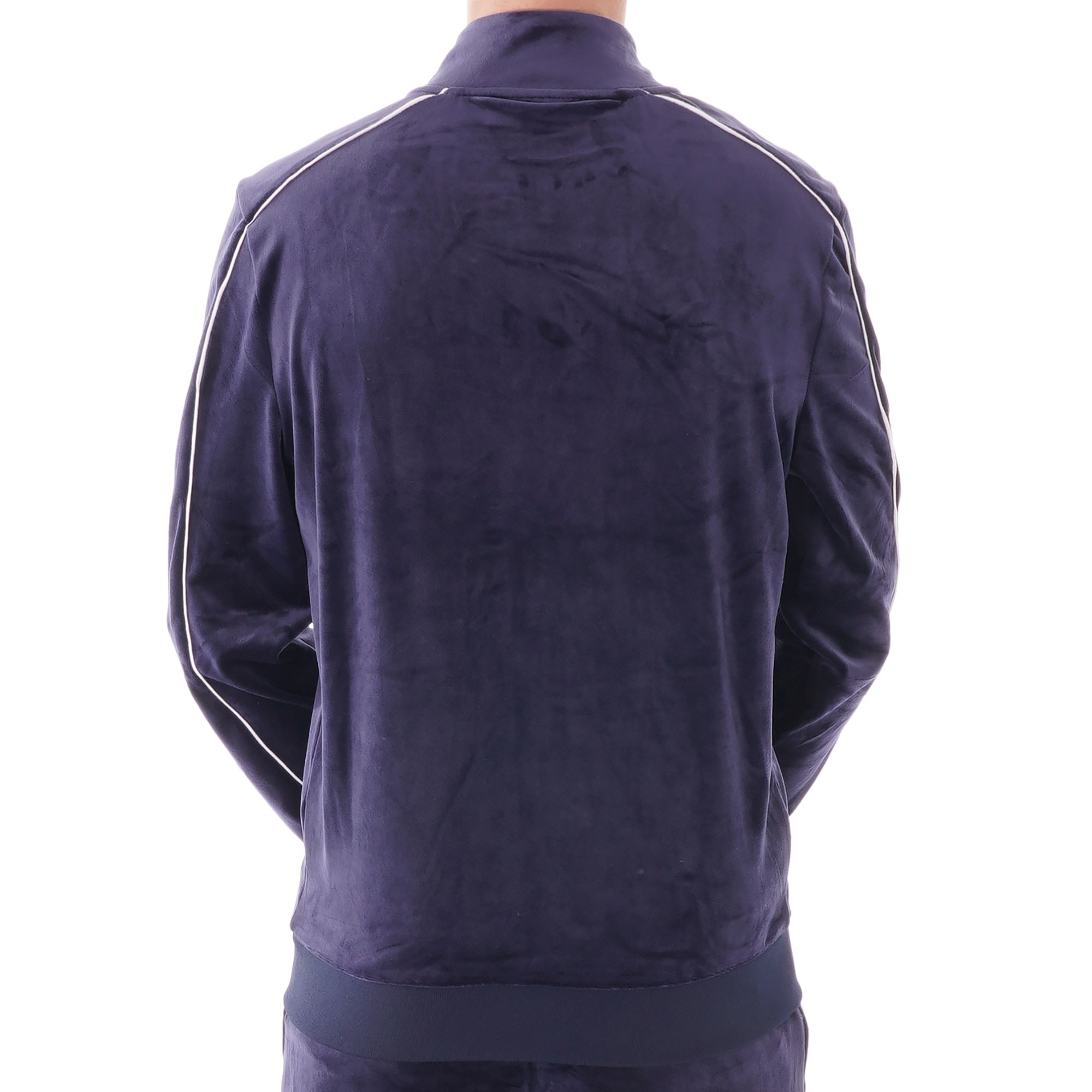 Fila Vintage Velour Lineker Track Top - Peacoat & White