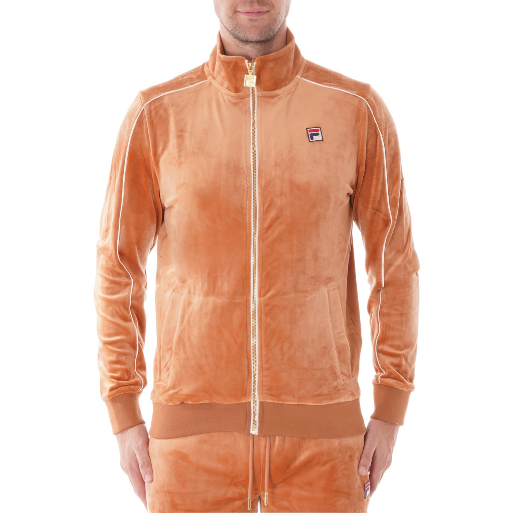 Fila Vintage Velour Lineker Track Top  - Bran