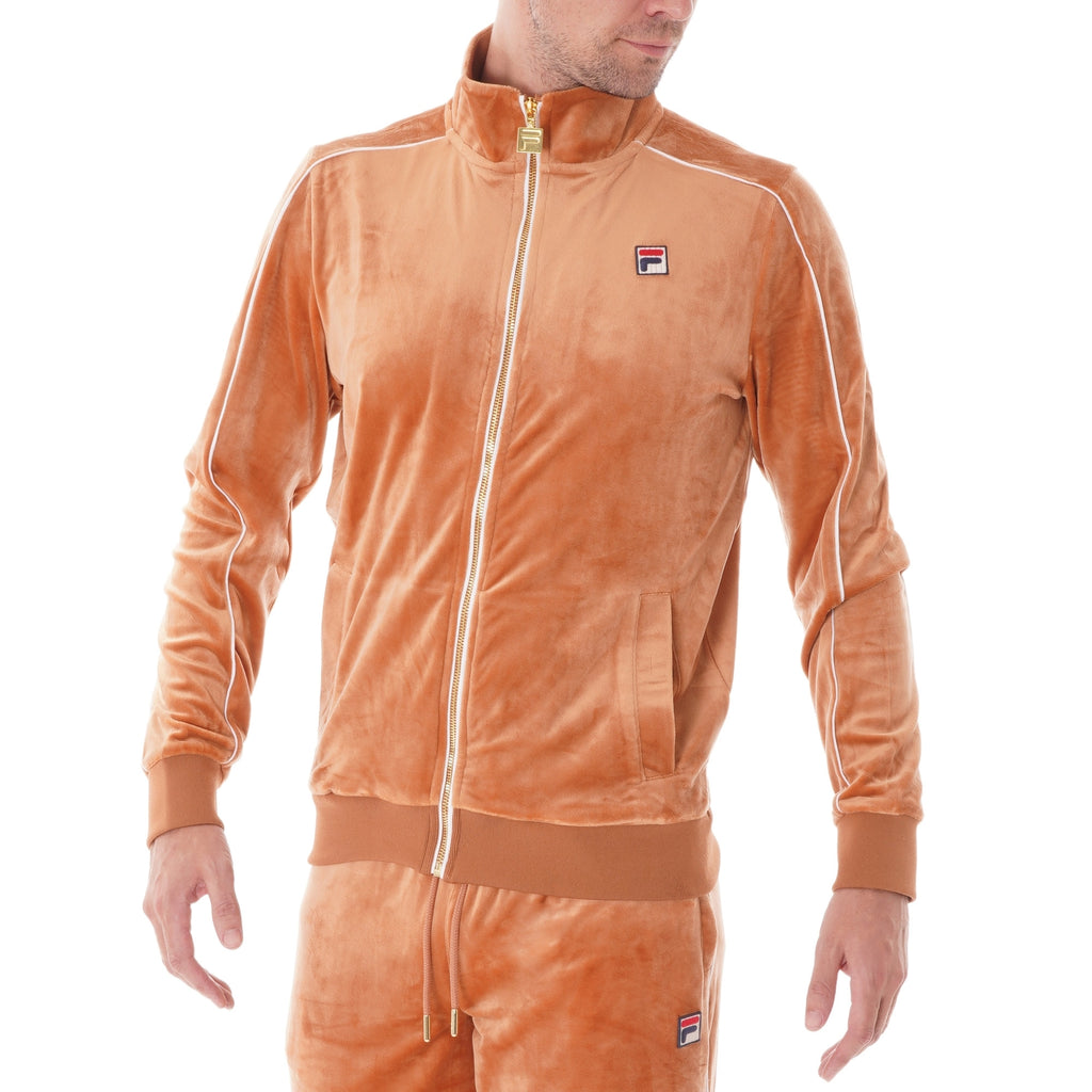 Fila Vintage Velour Lineker Track Top  - Bran