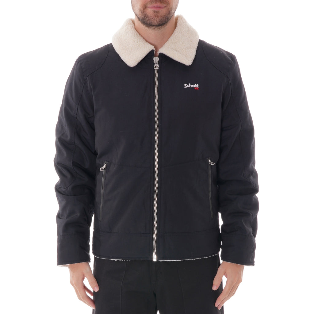 Schott NYC Olka Flight Jacket -Navy