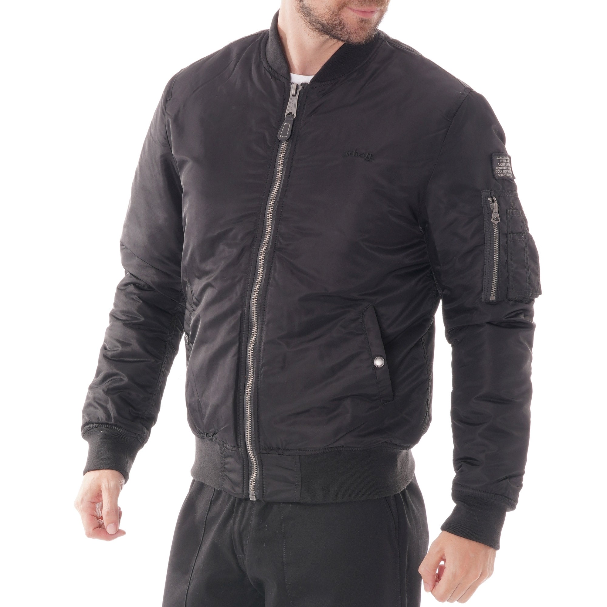 Schott NYC Air Force 1 Bomber Jacket - Black