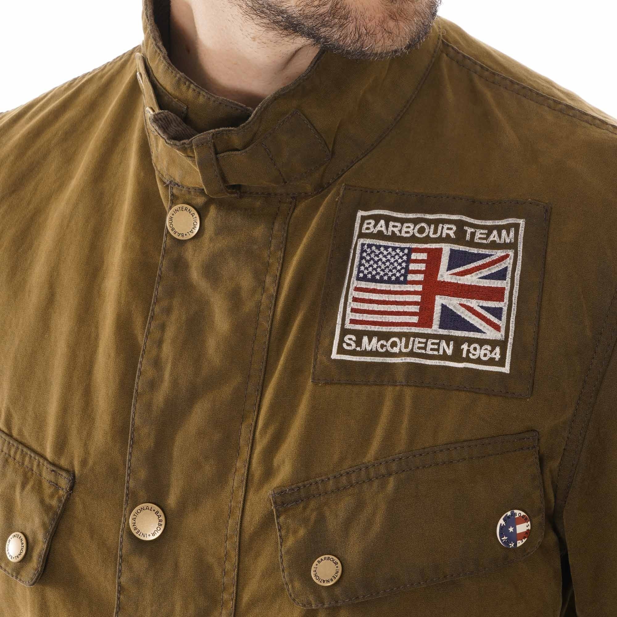 Barbour International インターナショナル【42】 Union Jack International Jacket Wax Black by Barbour International
