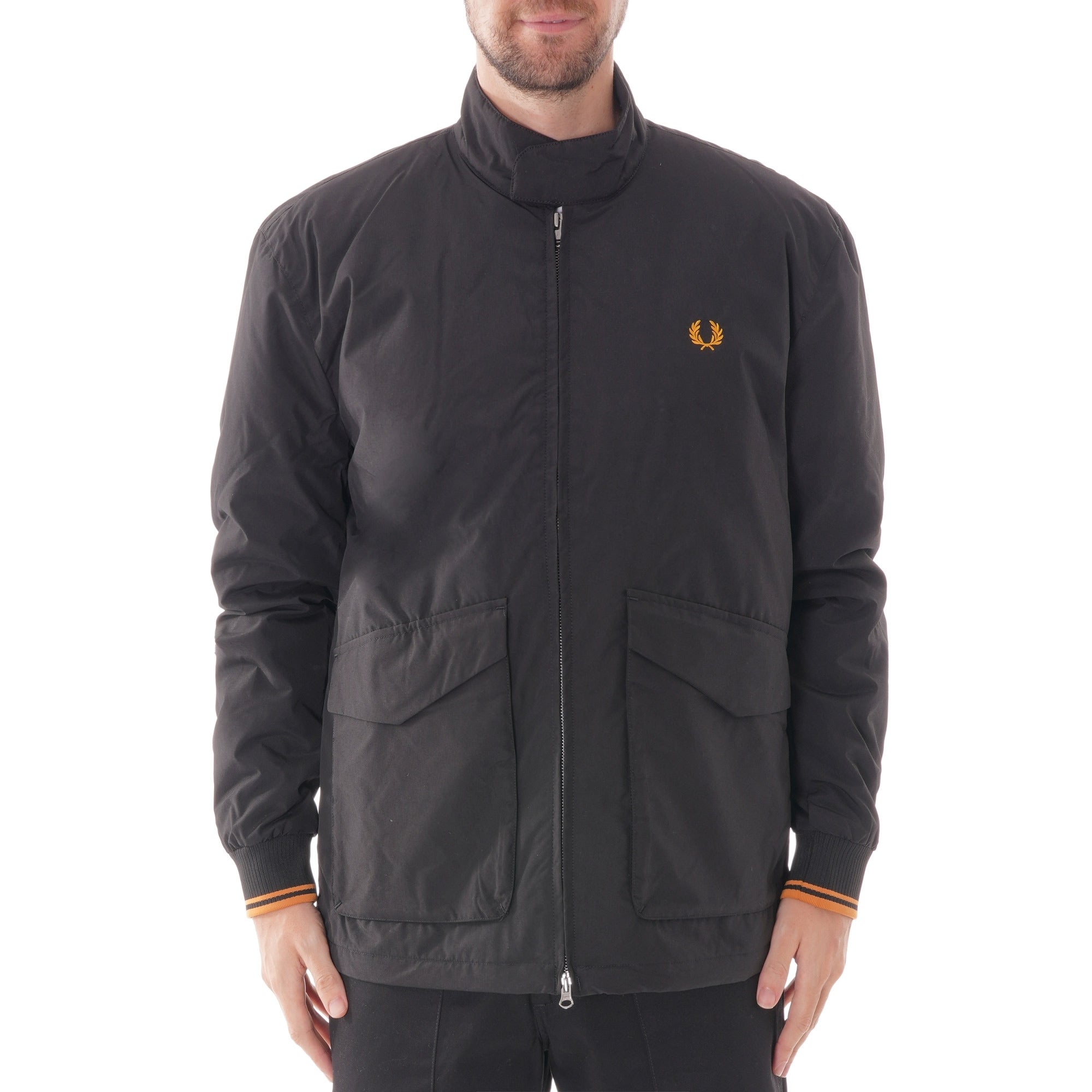 Fred Perry Quilted Harrington - Black