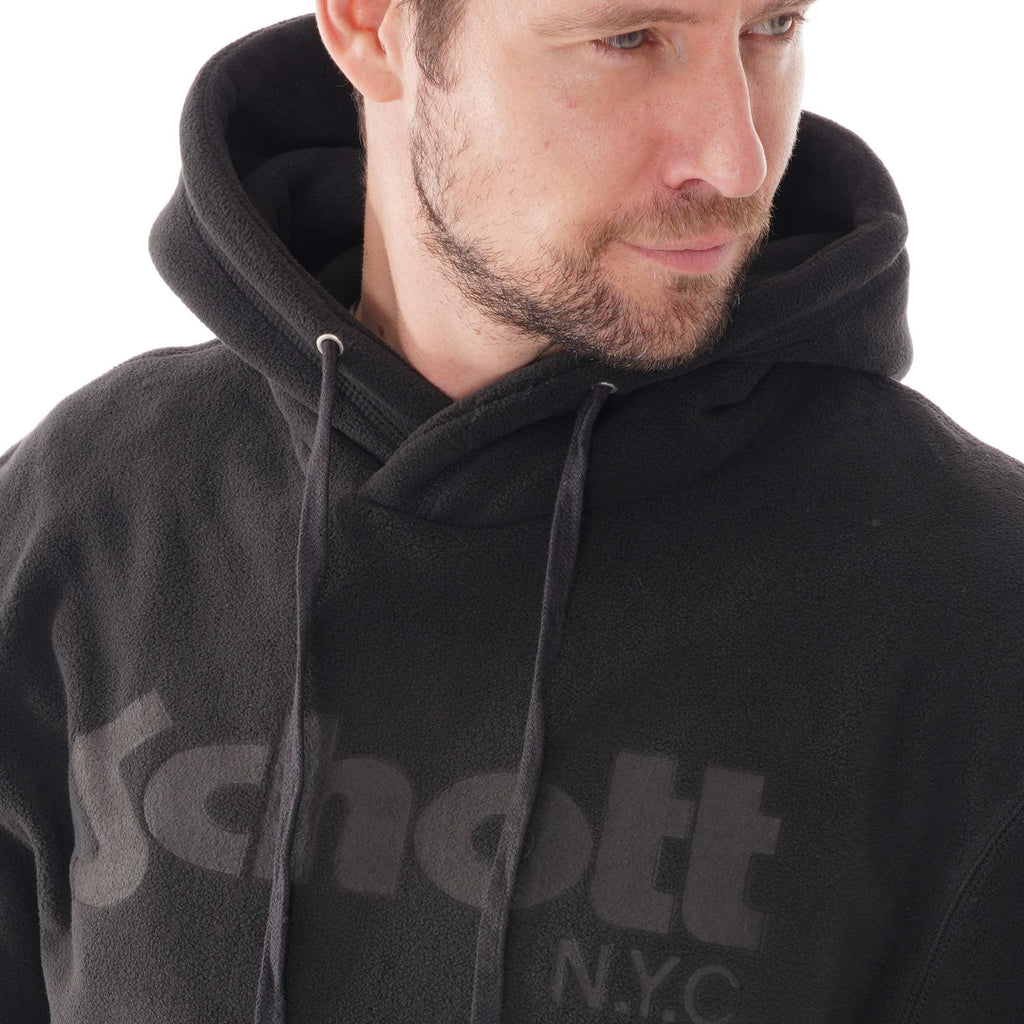 Schott NYC Hooded Sweatshirt - Black