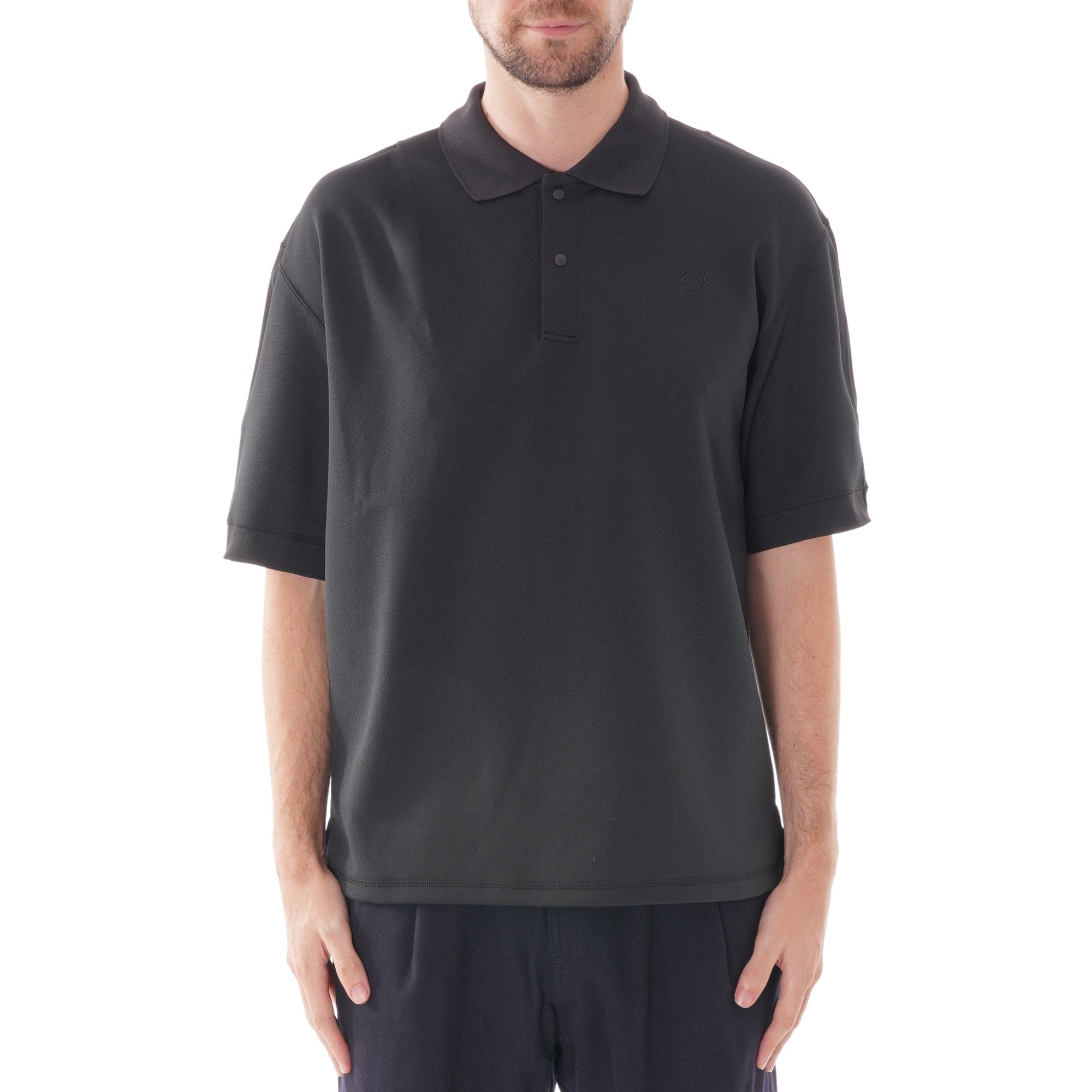 Fred Perry Made in Japan Tuck Detail Polo Shirt - Black – Stuarts