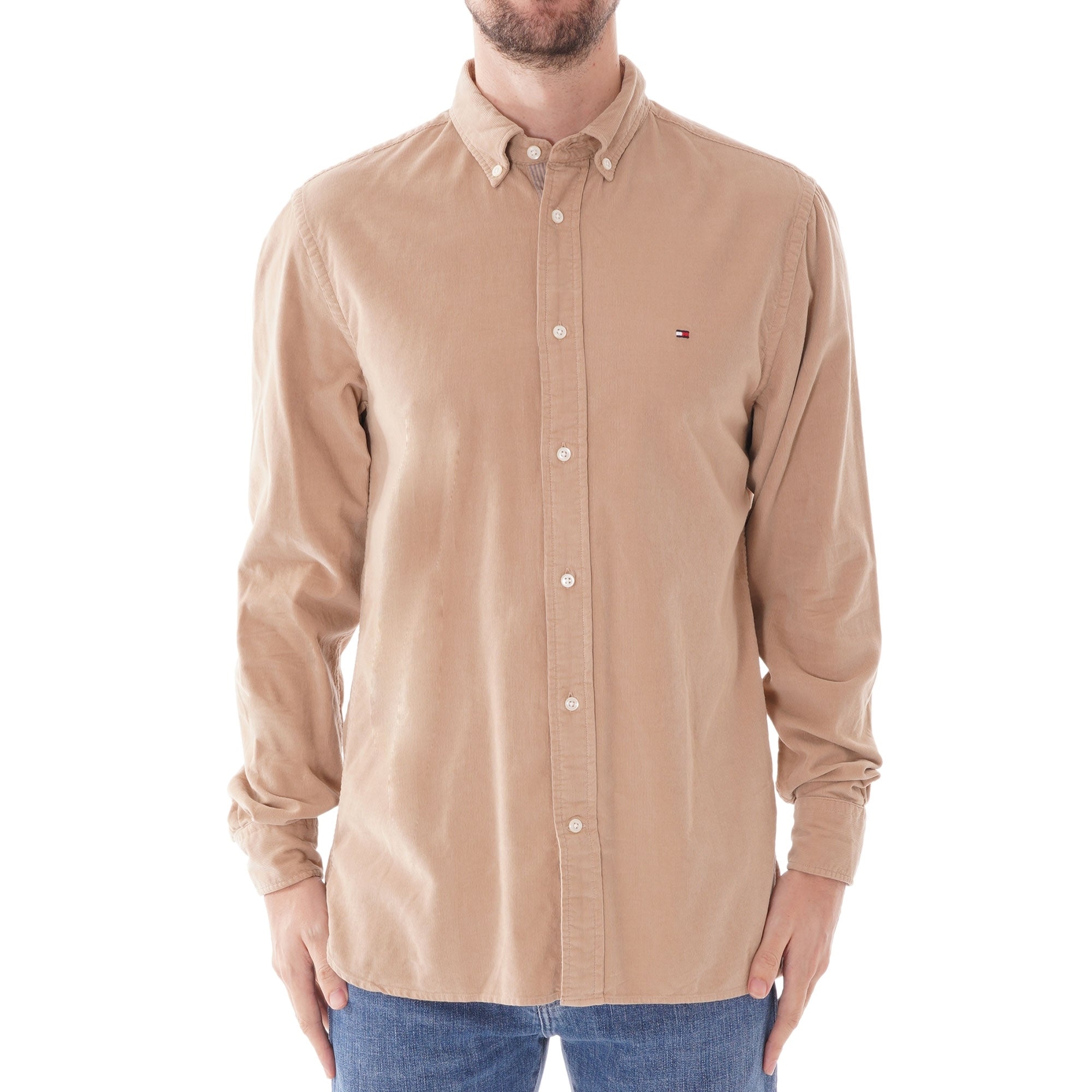 Tommy Hilfiger Dyed Cord Shirt - Khaki