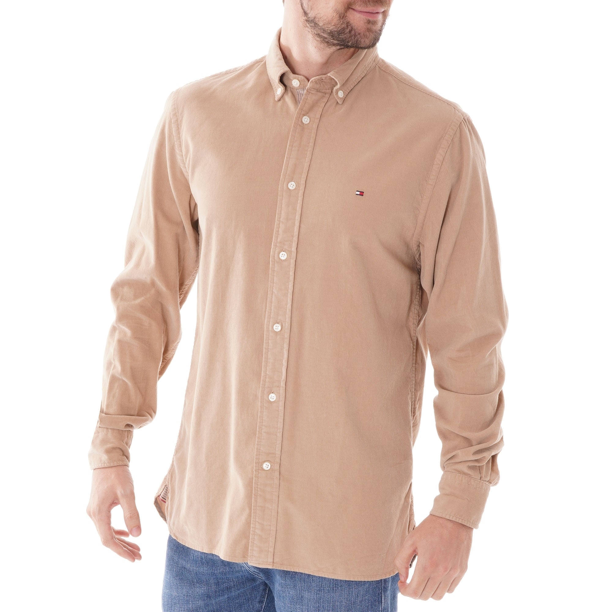 Tommy Hilfiger Dyed Cord Shirt - Khaki