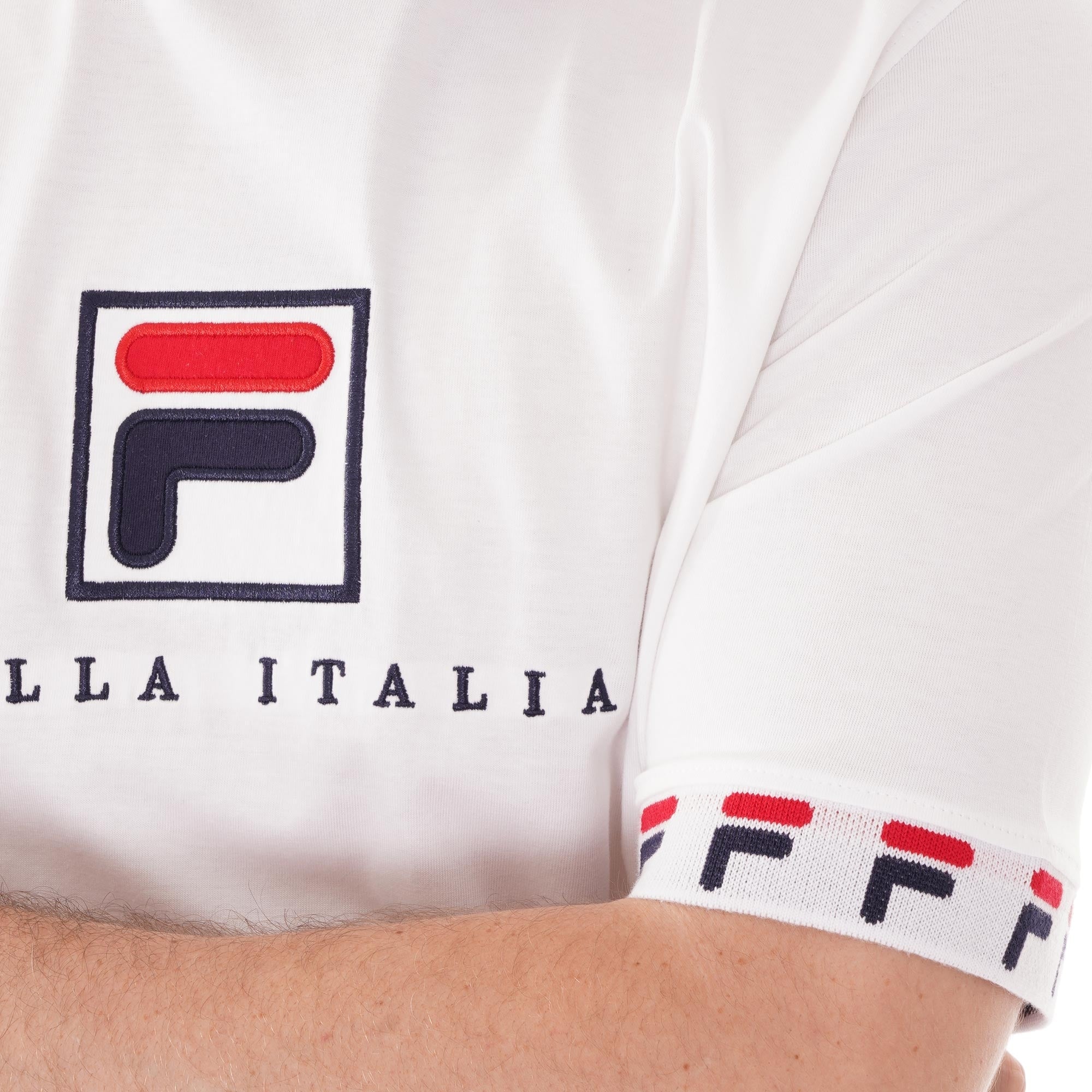 Fila Vintage Rosso T-shirt - White & Peacoat