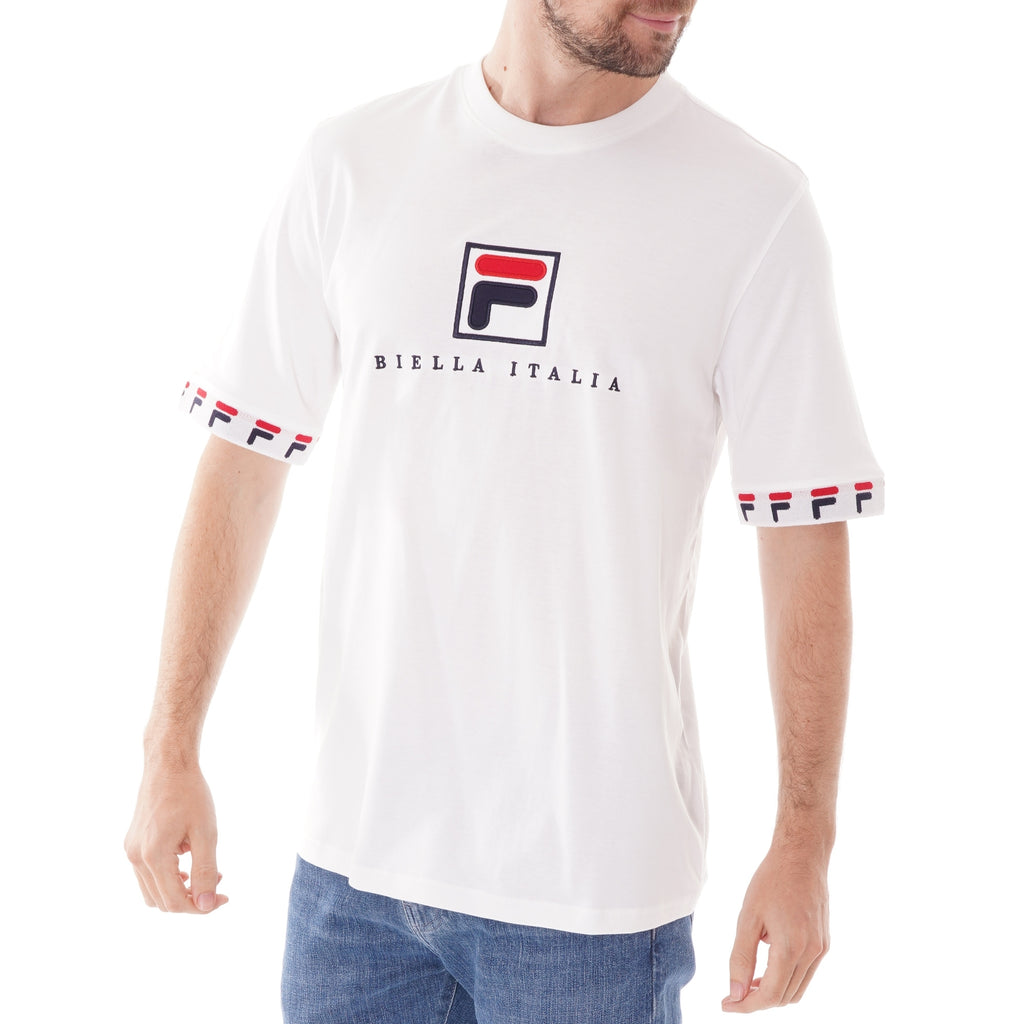 Fila Vintage Rosso T-shirt - White & Peacoat