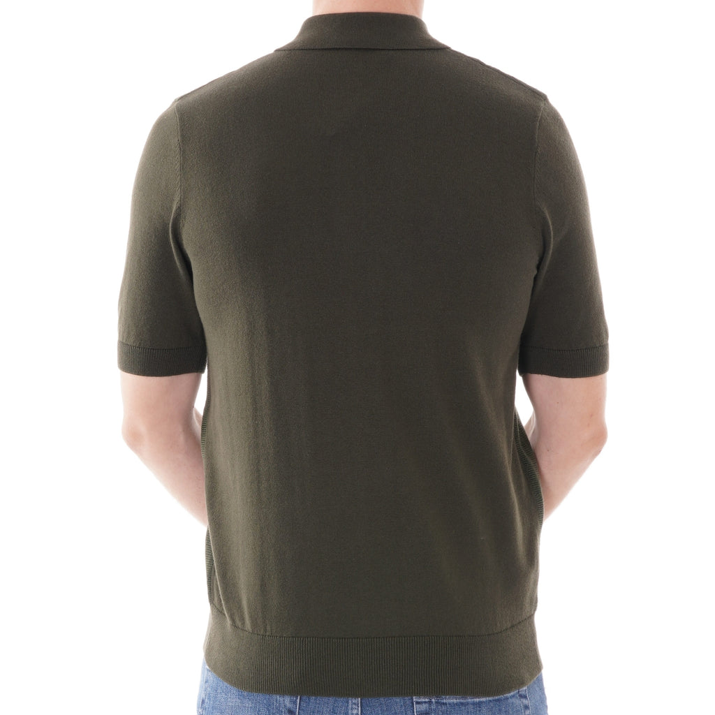 Fred Perry Argyle Knitted Polo Shirt - Hunting Green