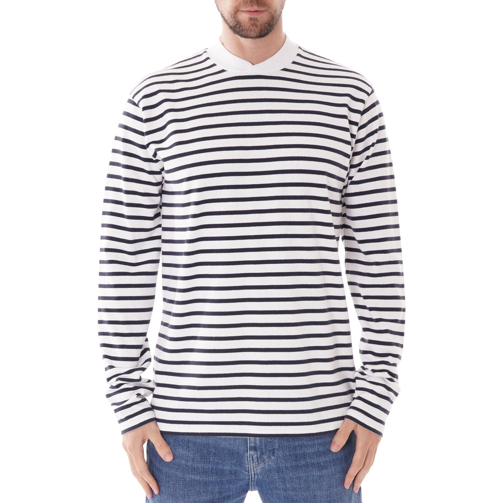 Barbour Lanercost Long Sleeve Tee - White/Navy