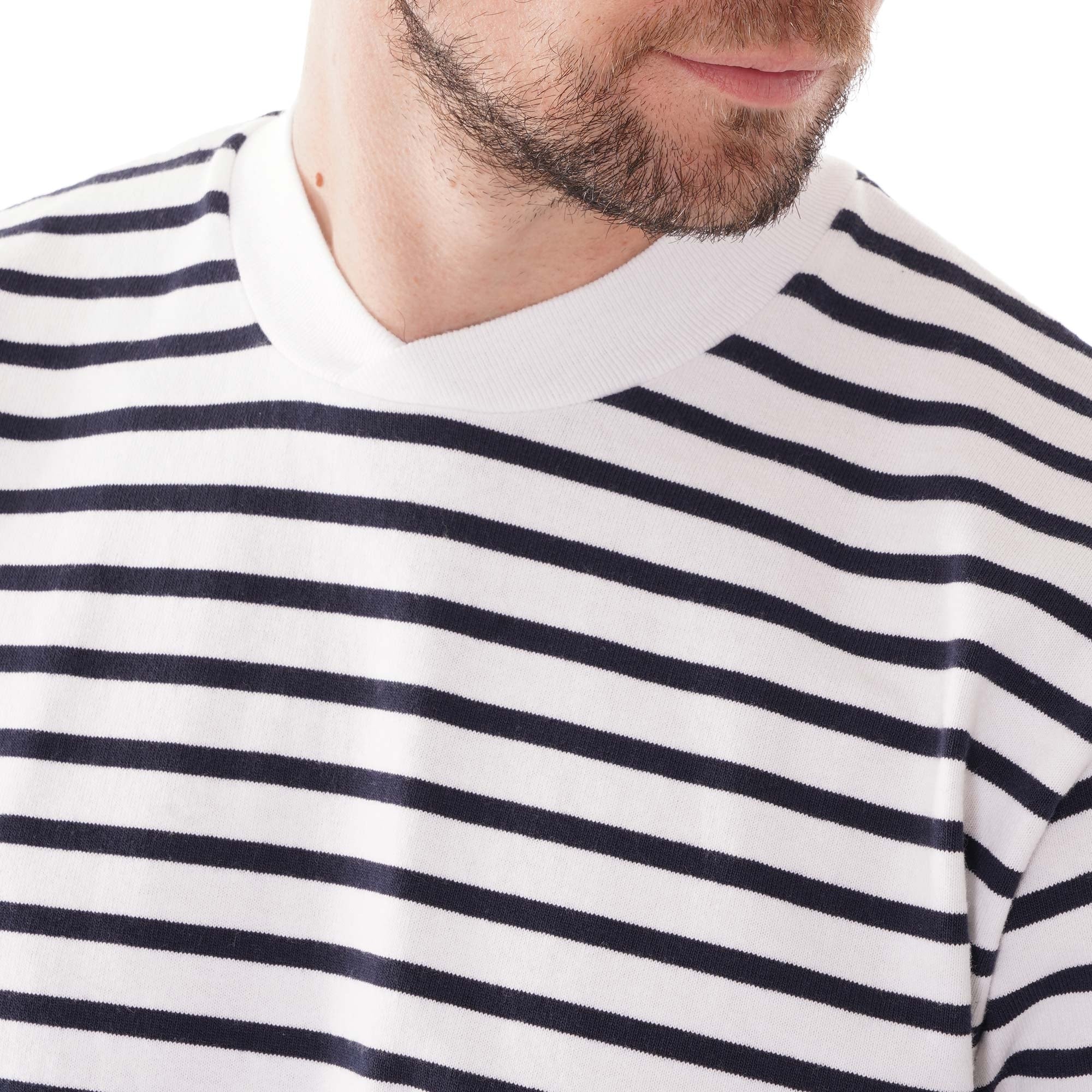 Barbour Lanercost Long Sleeve Tee - White/Navy