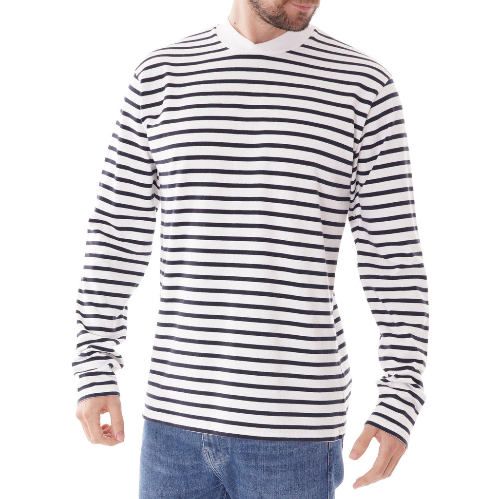 Barbour Lanercost Long Sleeve Tee - White/Navy