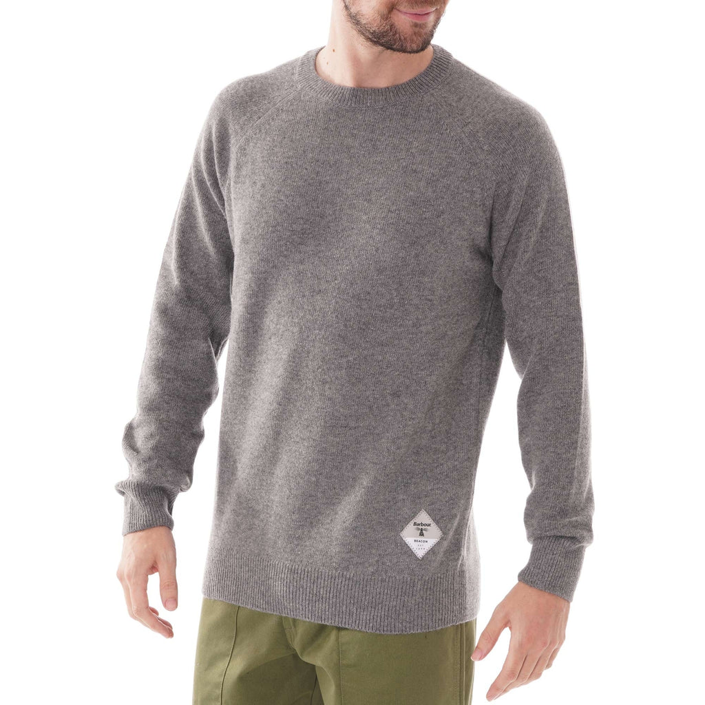 Barbour Beacon Lambswool Jumper - Grey Marl
