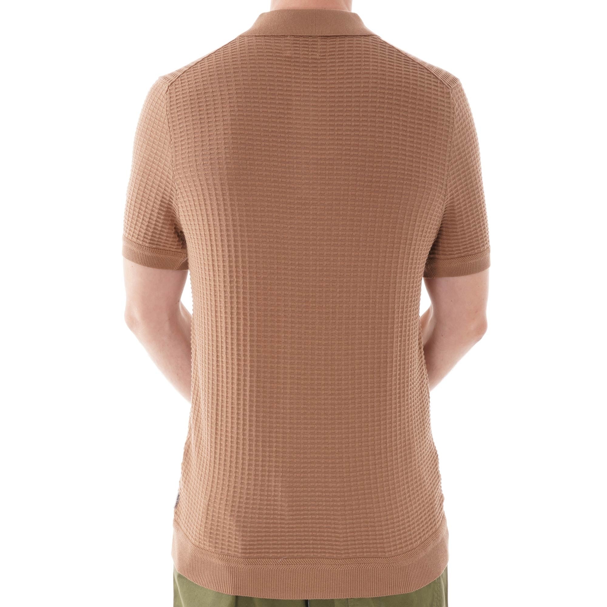 Ben Sherman Tonal Texture Polo - Camel