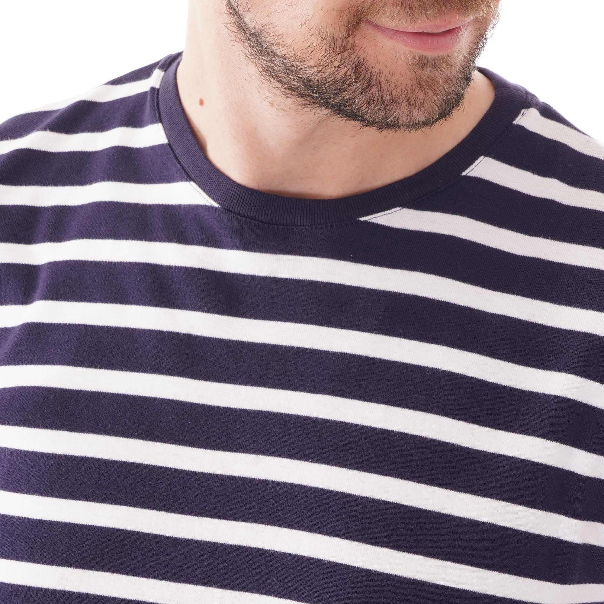 Armor Lux Mariniere Mor T-shirt - Navy & White