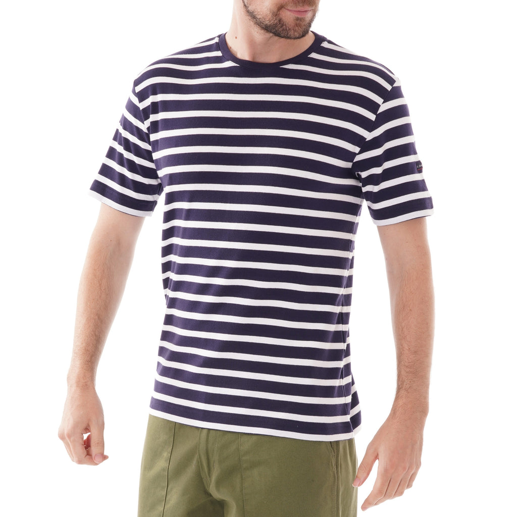 Armor Lux Mariniere Mor T-shirt - Navy & White