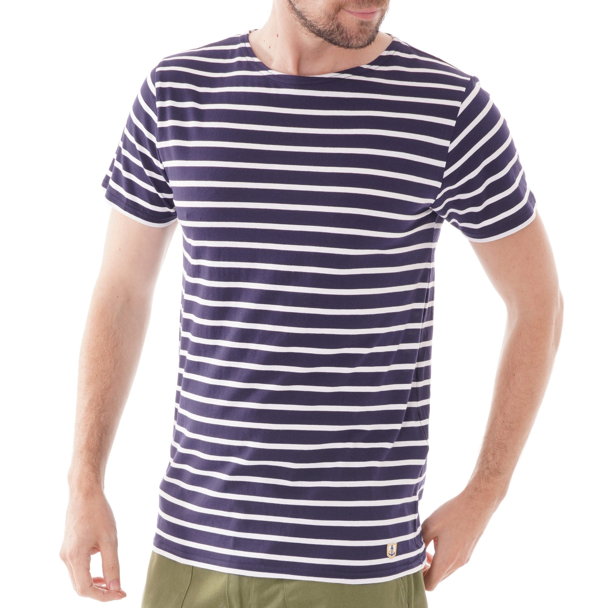 Armor Lux Short sleeve T-shirt - Navy & White
