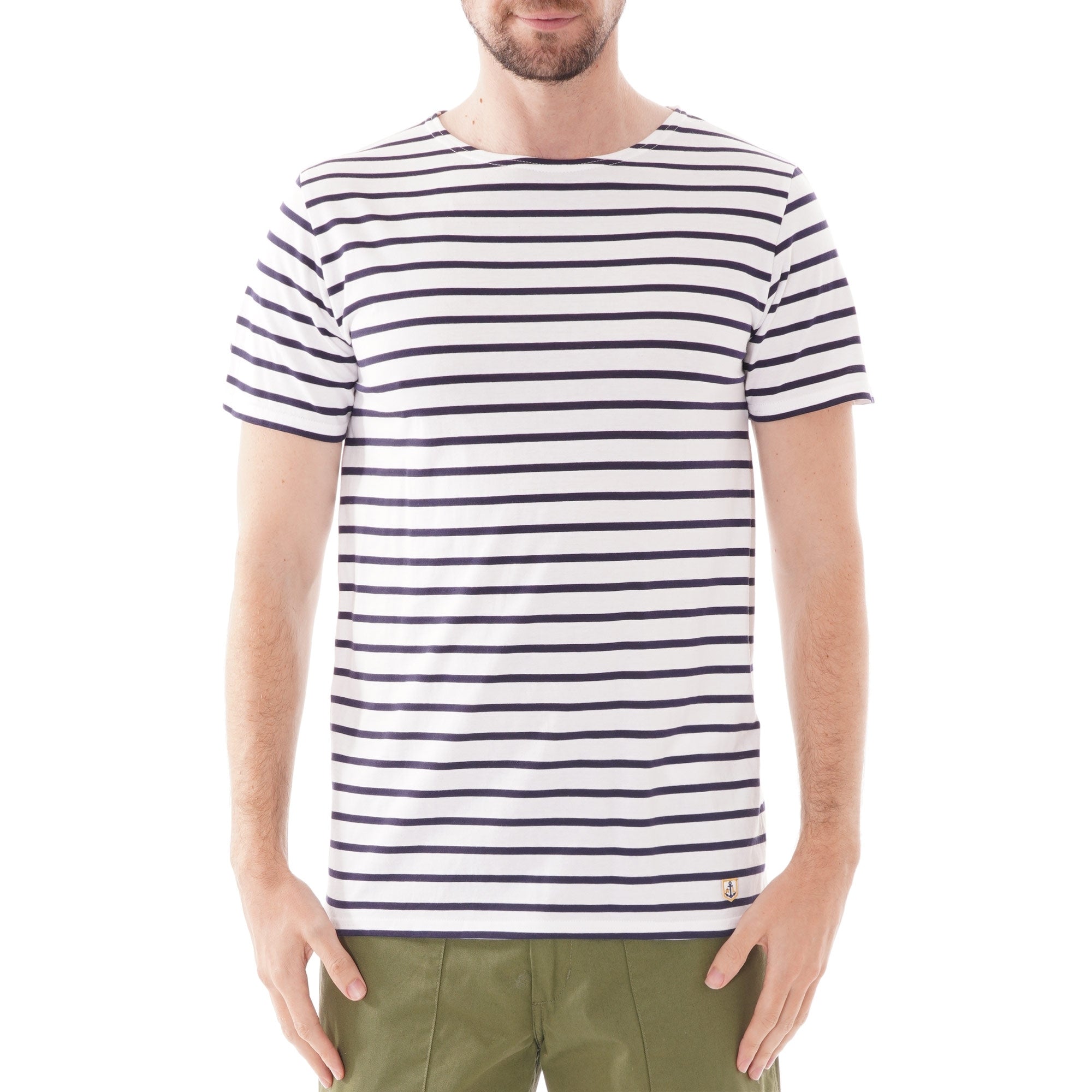 Armor Lux Short Sleeve T-shirt - White/Navy
