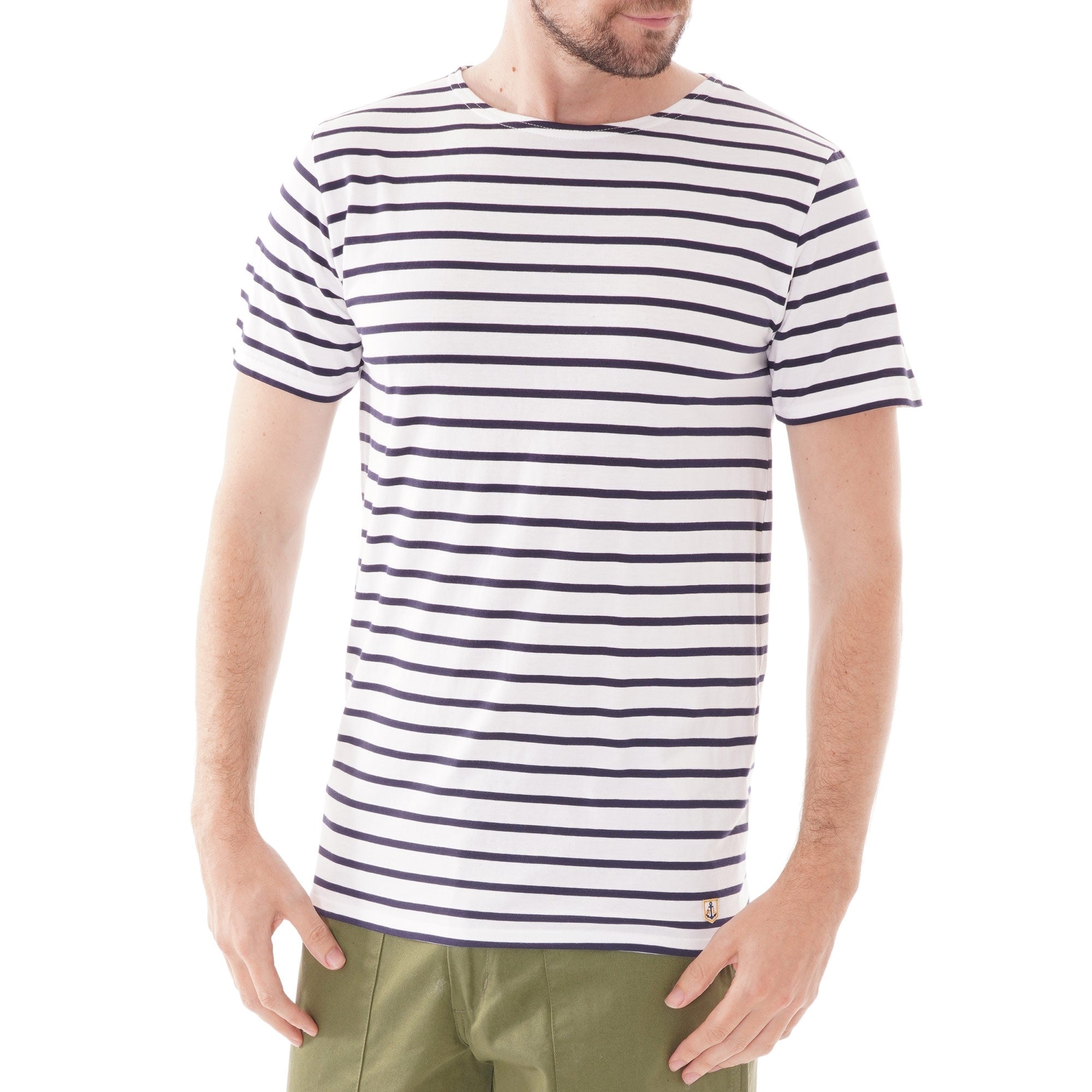 Armor Lux Short Sleeve T-shirt - White/Navy