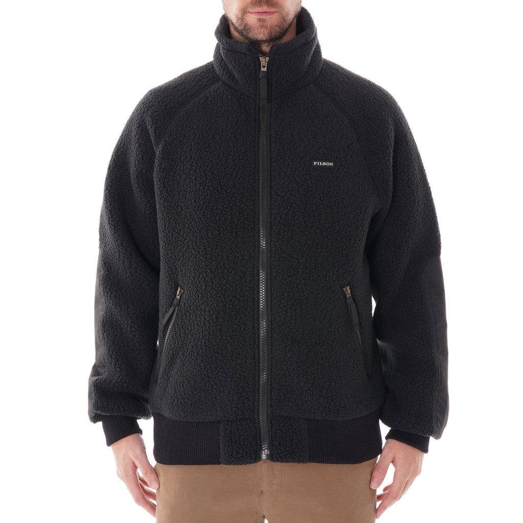 Sherpa Fleece Jacket - Black