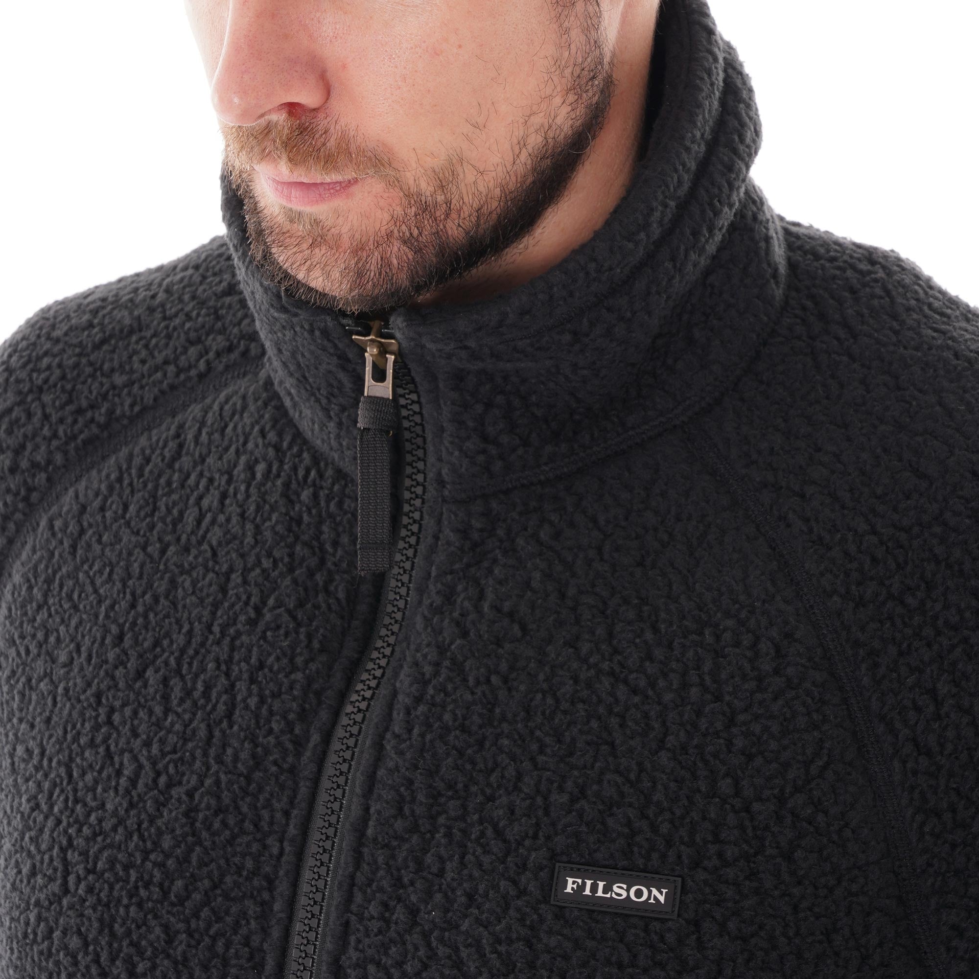 Sherpa Fleece Jacket - Black