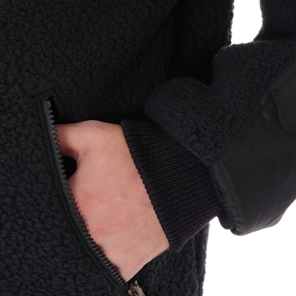 Sherpa Fleece Jacket - Black