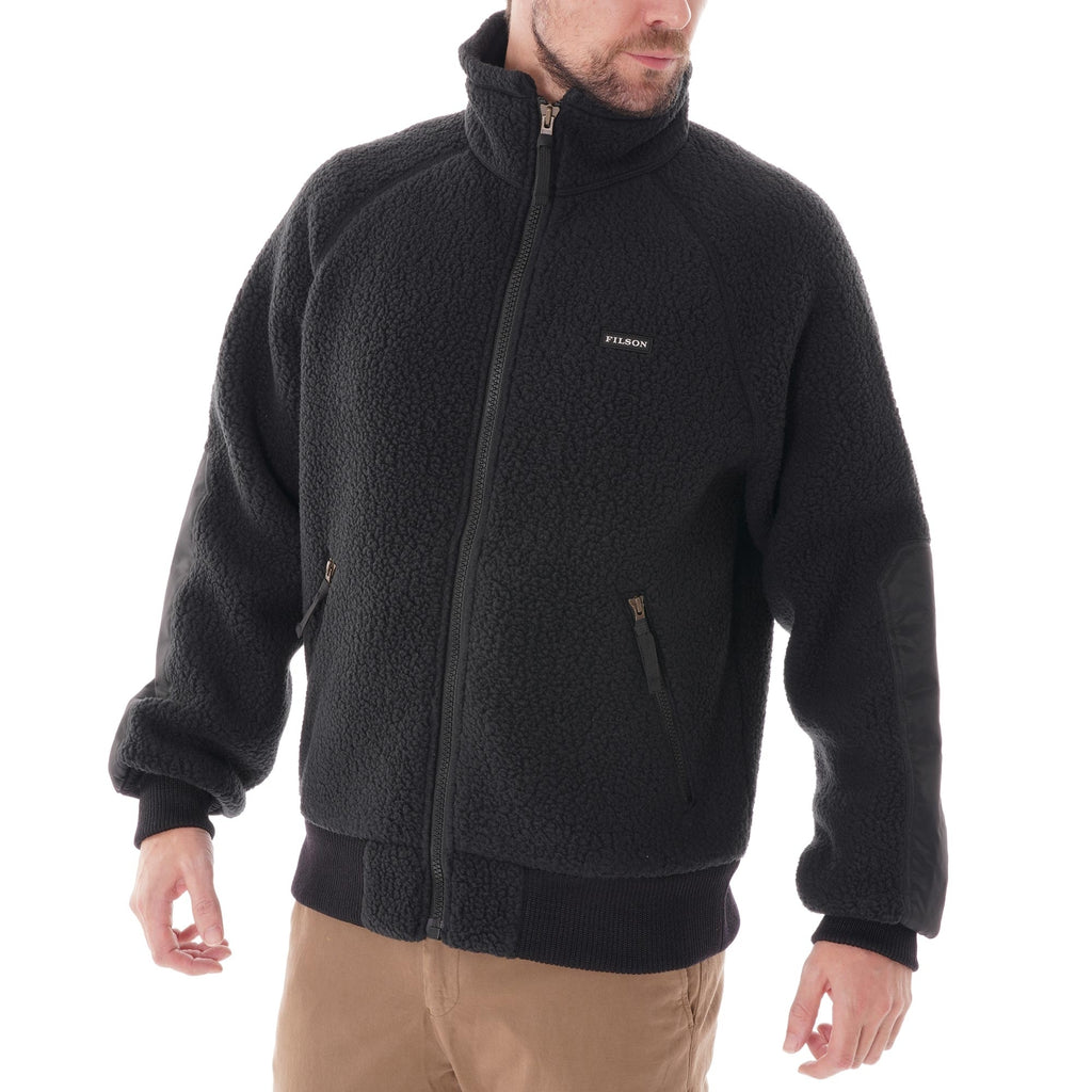 Sherpa Fleece Jacket - Black