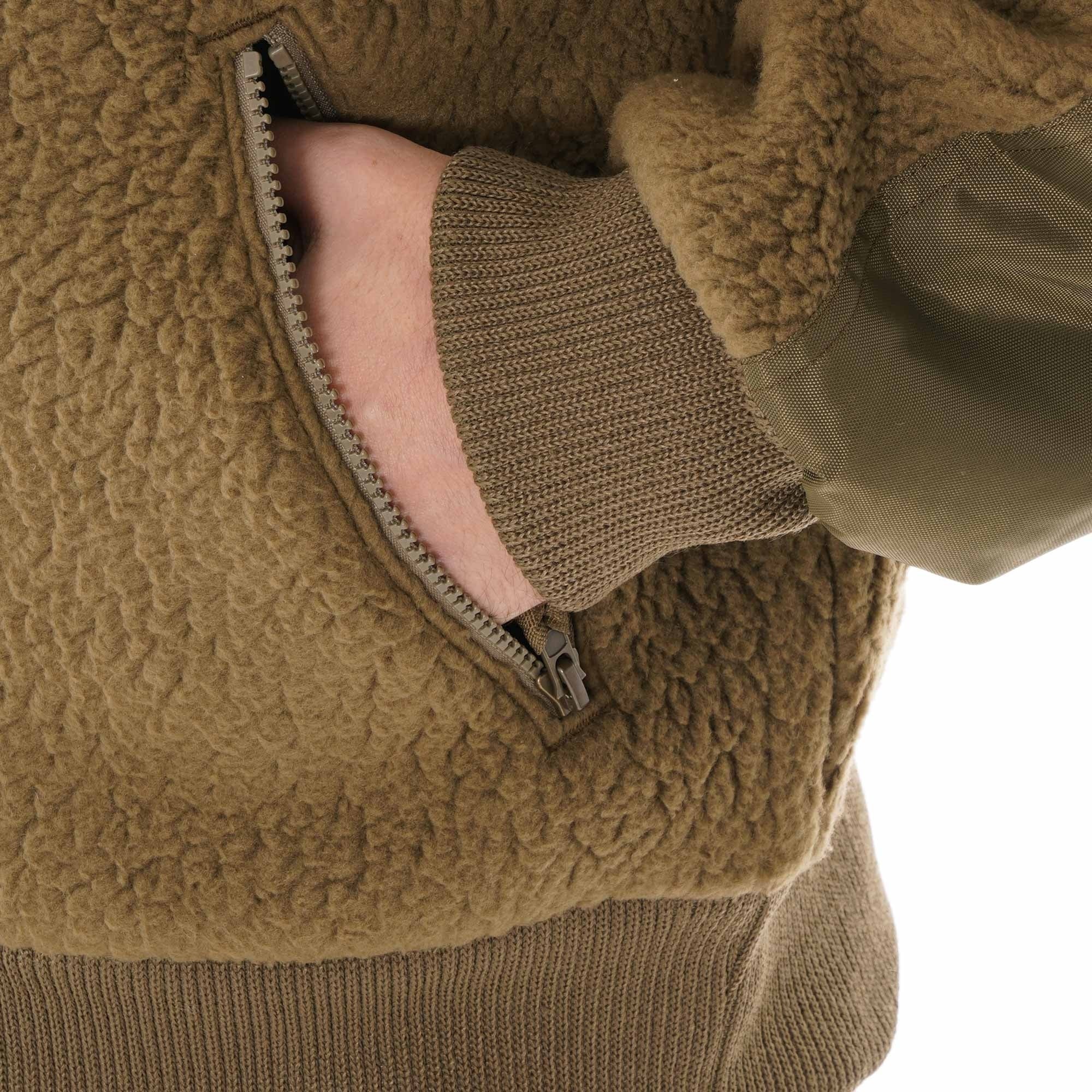 Sherpa Fleece Jacket - Olive