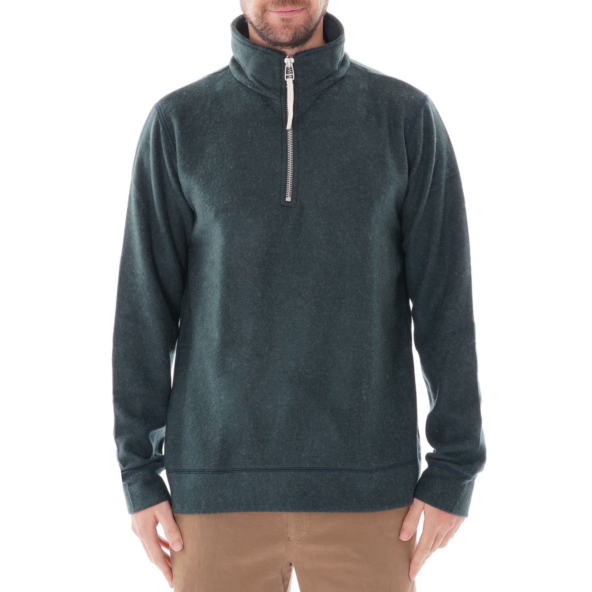 Feyo Fleece Half Zip - Forest Green