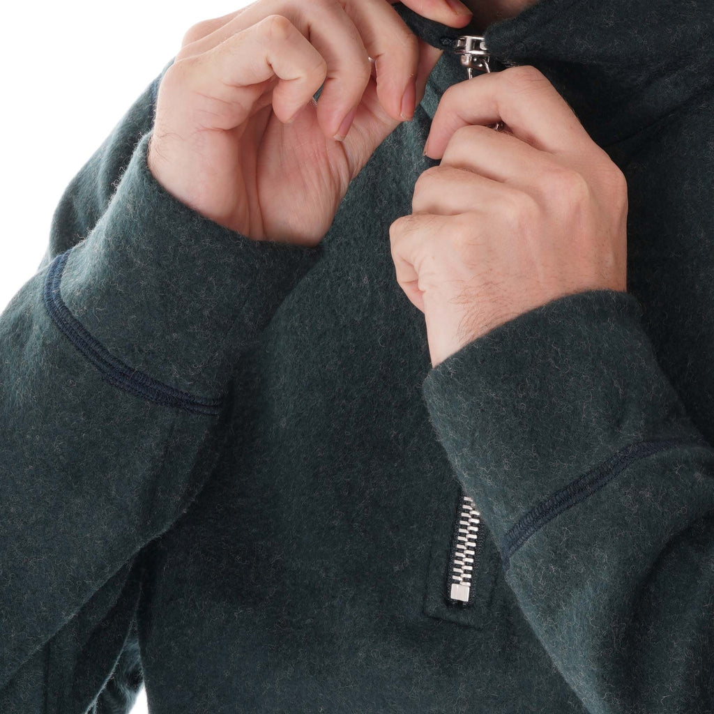 Feyo Fleece Half Zip - Forest Green