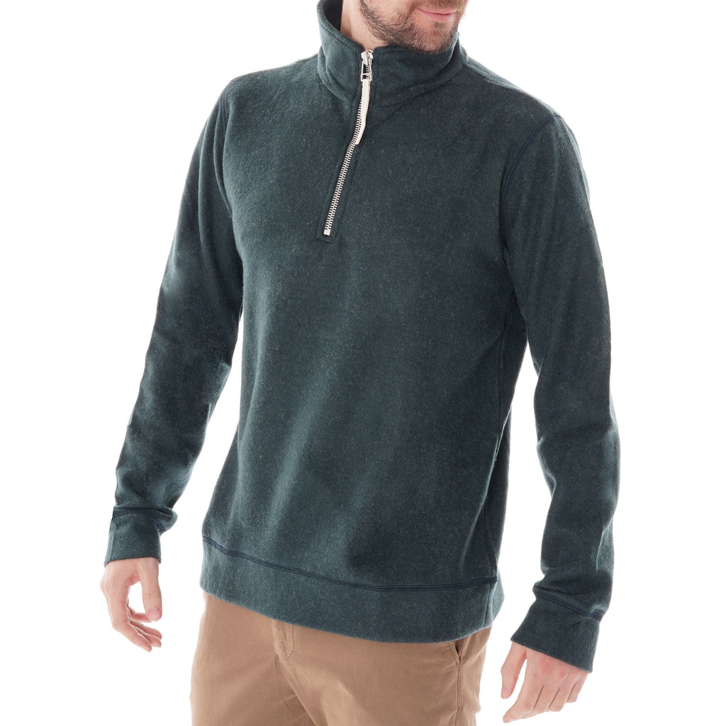 Feyo Fleece Half Zip - Forest Green