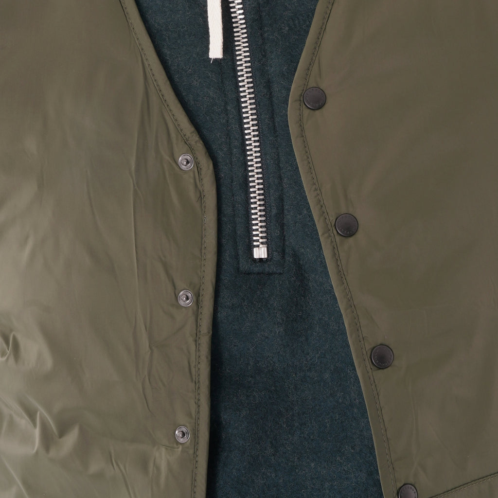 Barbour Collarless Baffle Gilet - Olive
