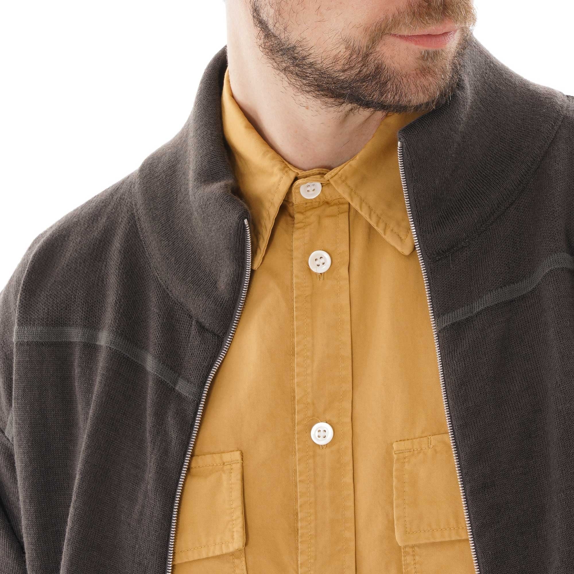 S.N.S Herning Element Full Zip Cardigan - Grey
