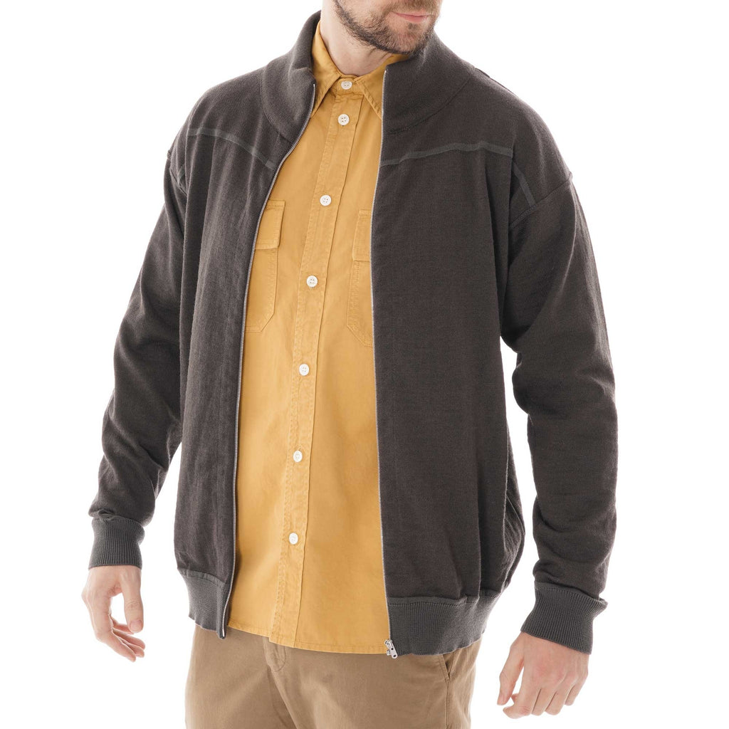 S.N.S Herning Element Full Zip Cardigan - Grey