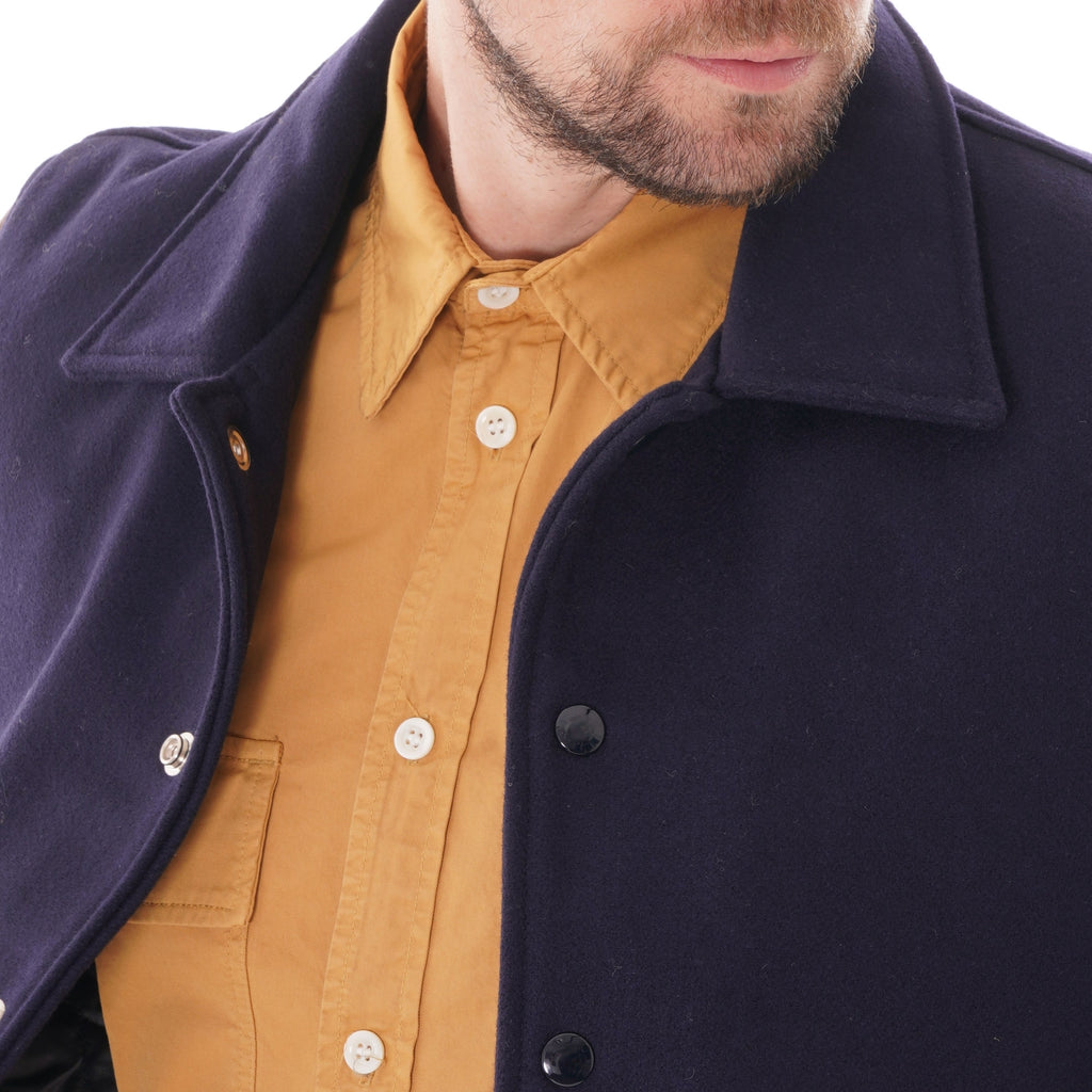 Golden Bear Varsity Jacket - Navy & Brown