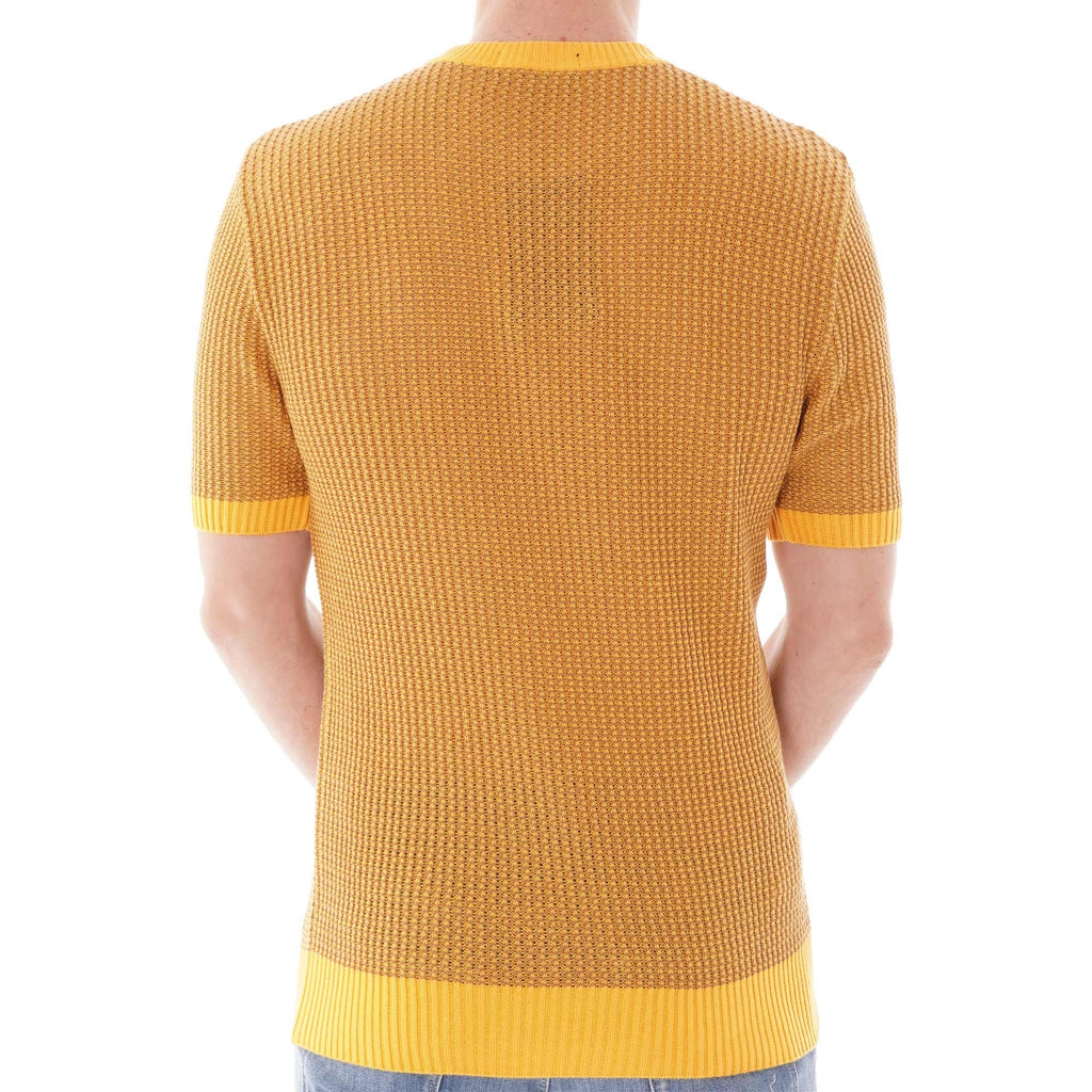 Fred Perry Reissues Texture Knit Crew - Citrus Yellow