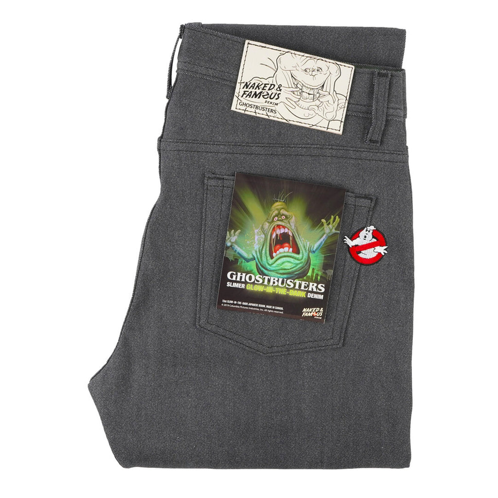 Naked and Famous Denim Slimer Glow-In-The-Dark Denim - Grey