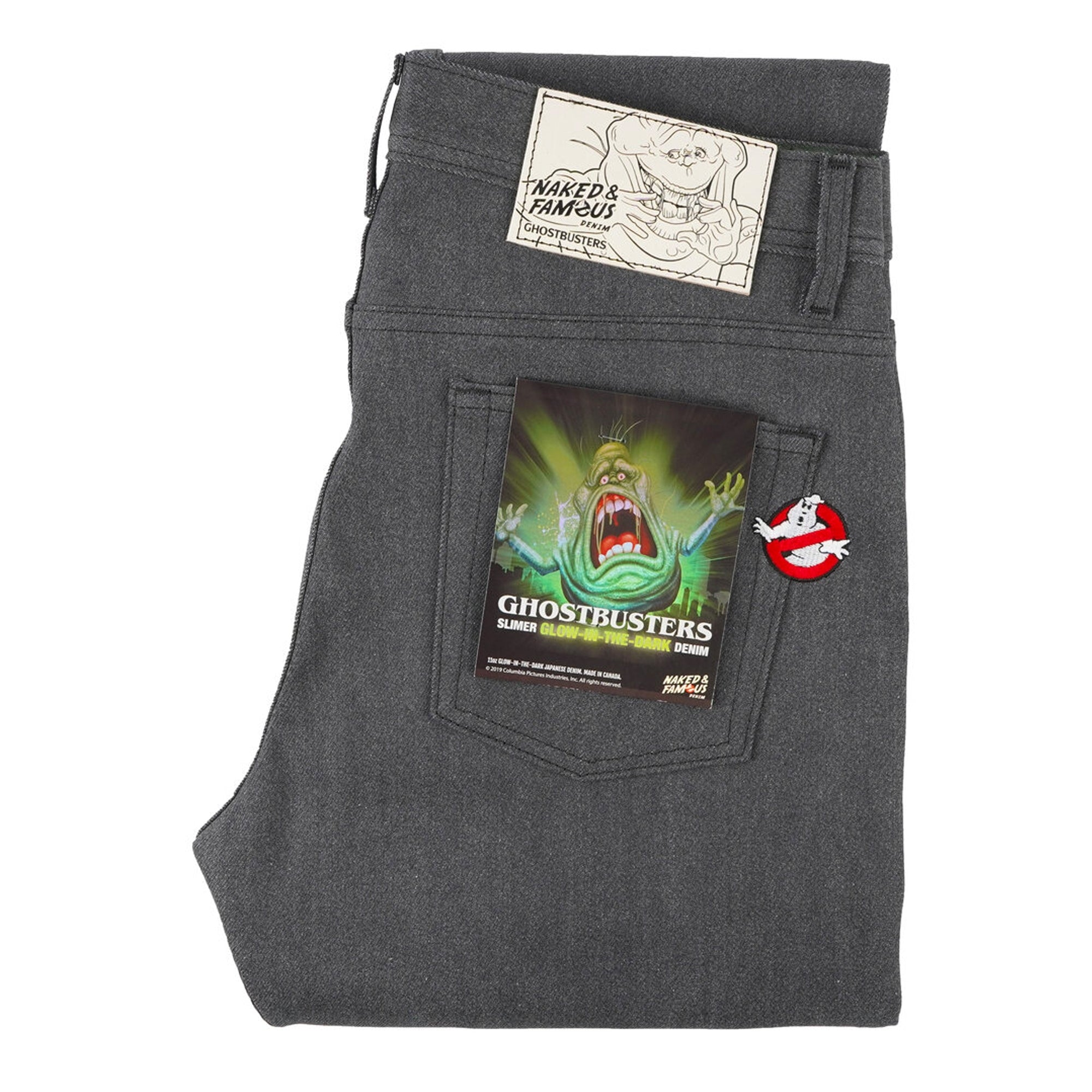 Naked and Famous Denim Slimer Glow-In-The-Dark Denim - Grey