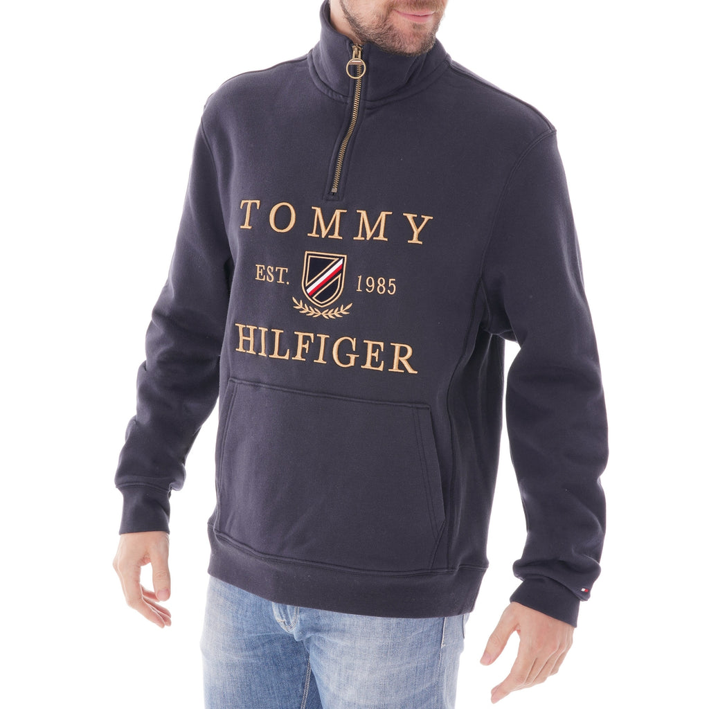 Tommy Hilfiger Icon Logo Mock Neck - Sky Captain