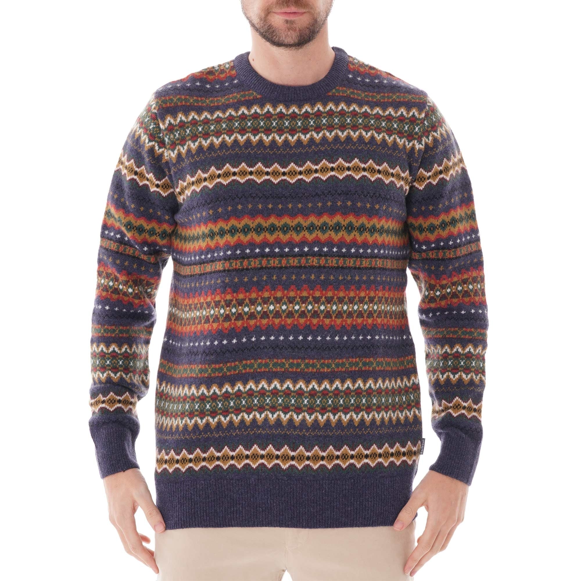 Barbour Fair Isle Crew - Navy