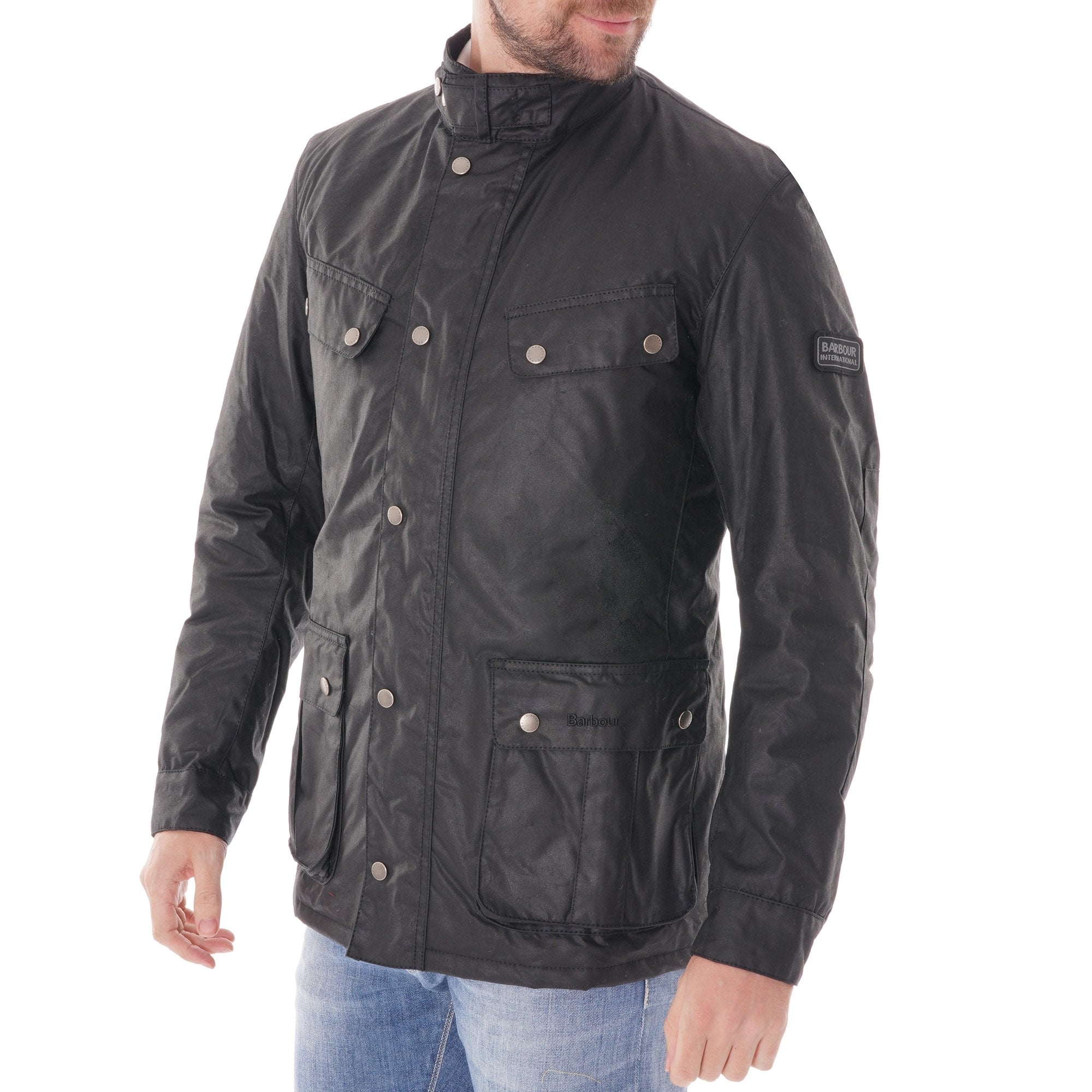 Barbour International Duke Wax Jacket - Black