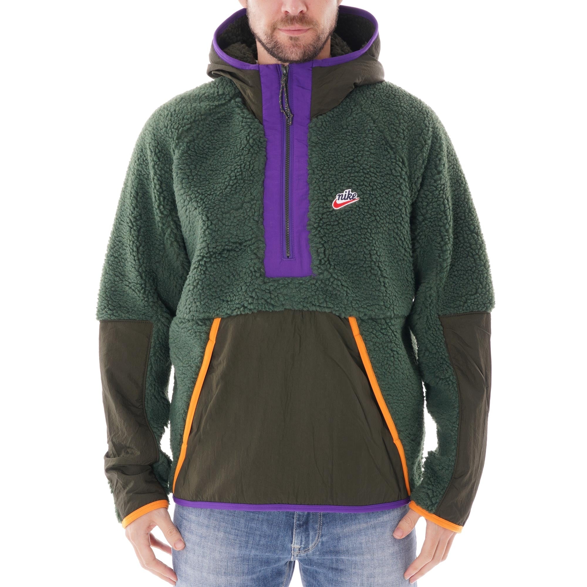 Nike Half-zip Sherpa Hoodie - Green