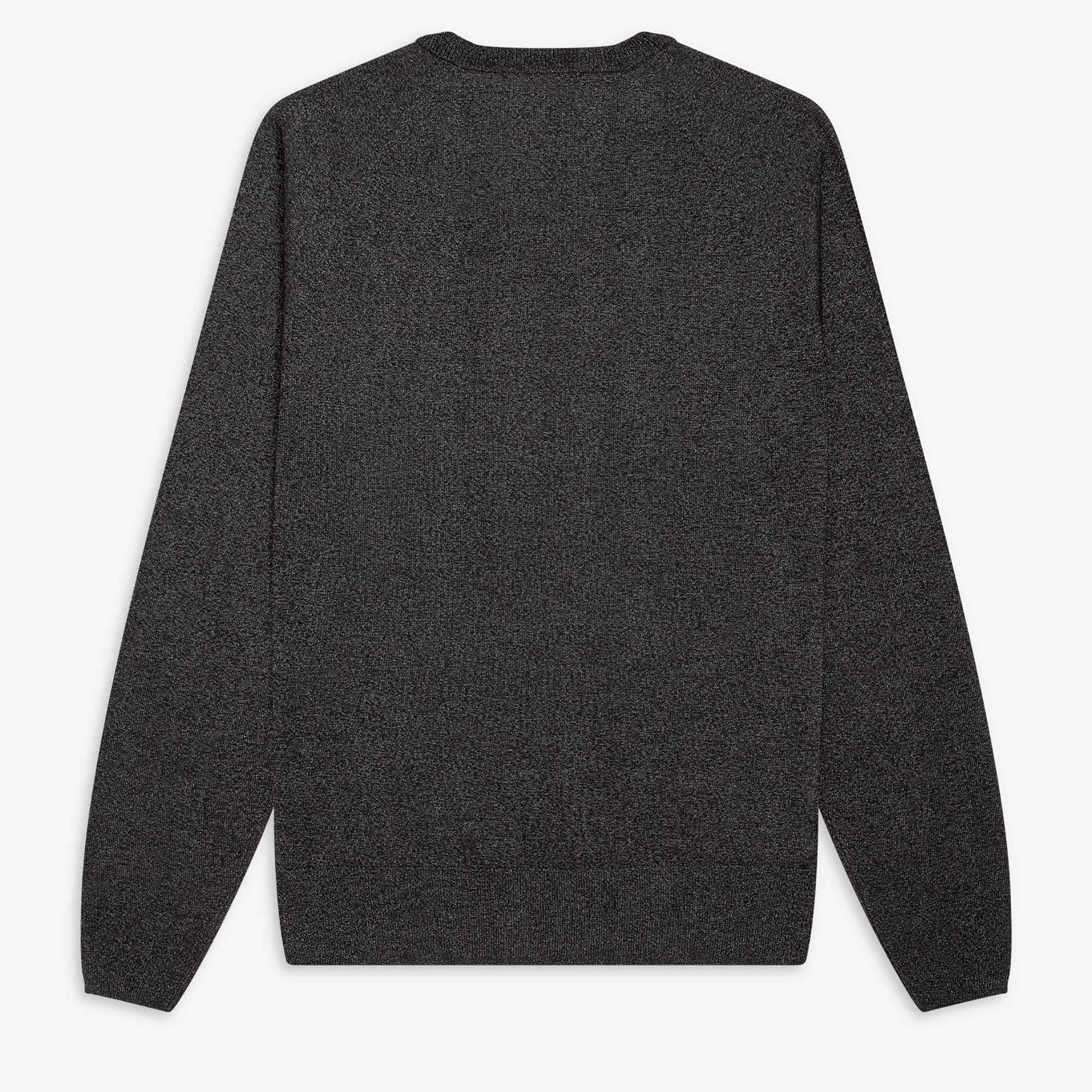 Fred Perry x Miles Kane Metallic V-Neck Jumper - Gunmetal