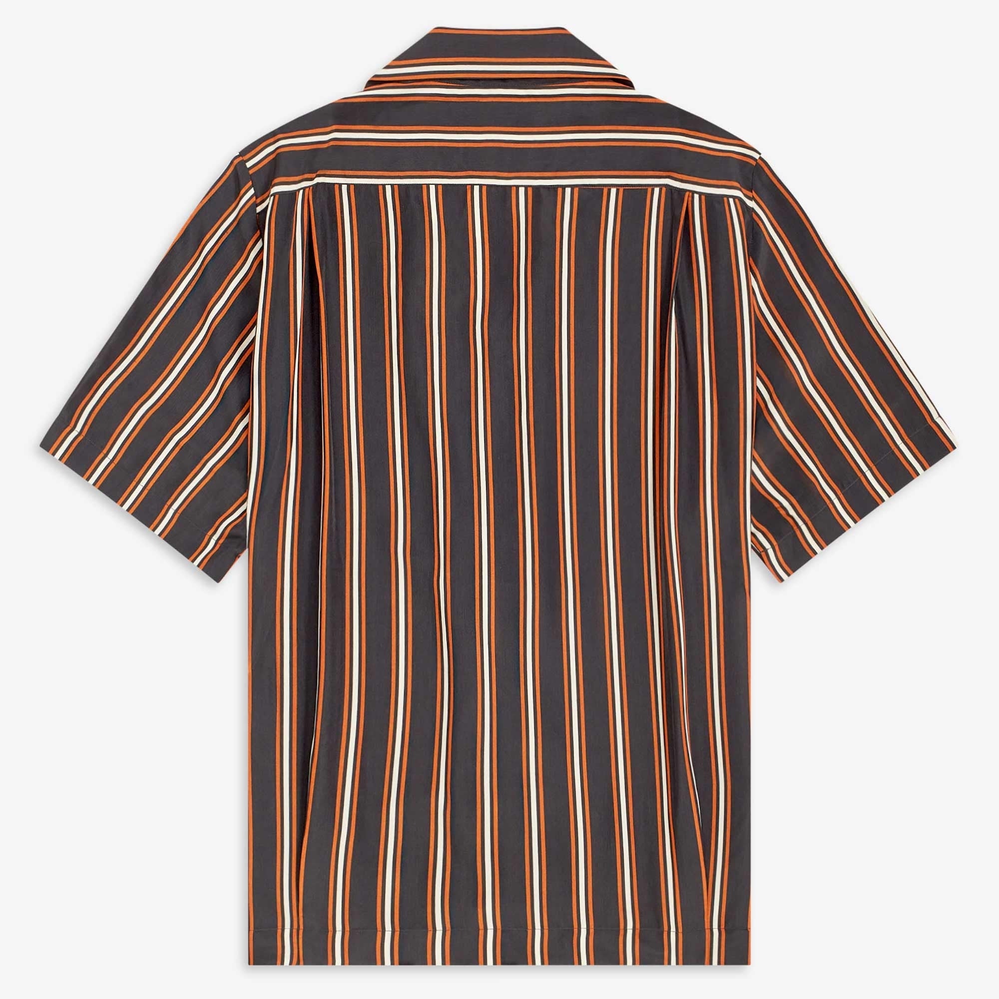 Fred Perry x Miles Kane Striped Bowling Shirt - Brown