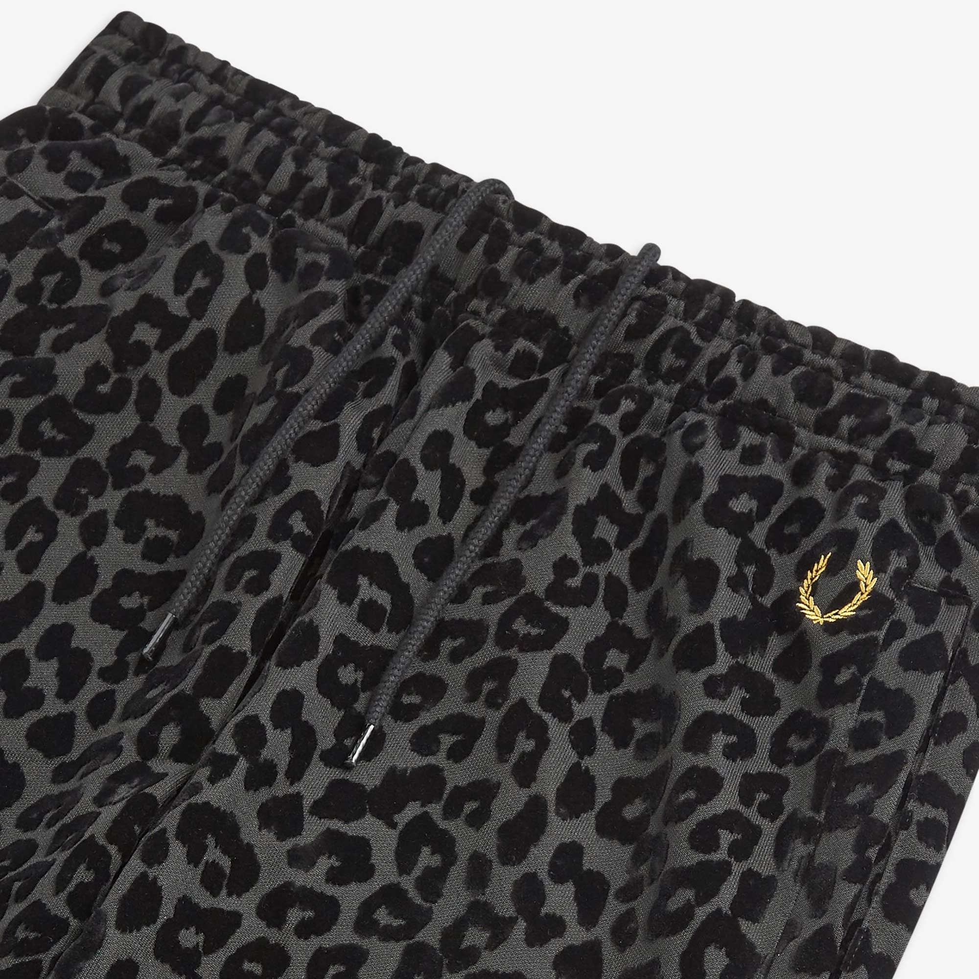 Fred Perry x Miles Kane Leopard Trackpant - Black