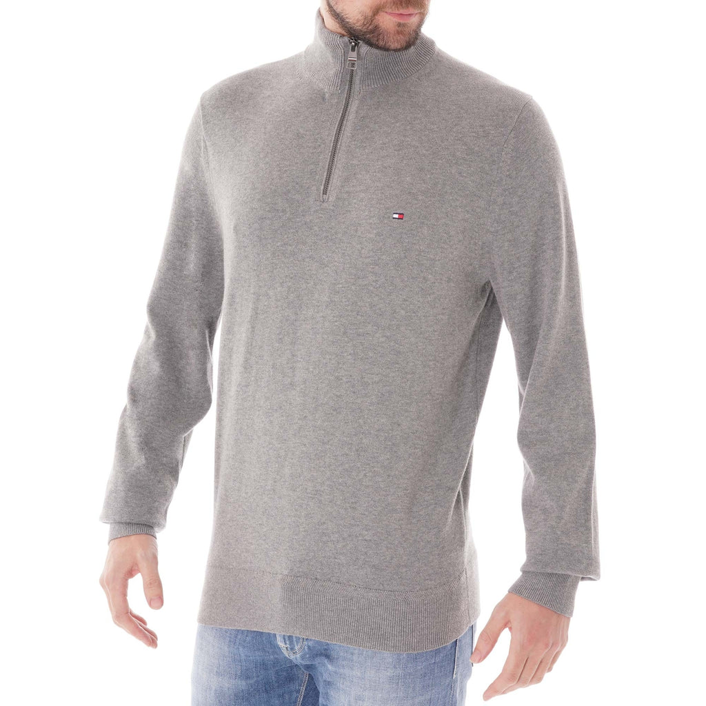 Tommy Hilfiger Half Zip Sweat - Silver